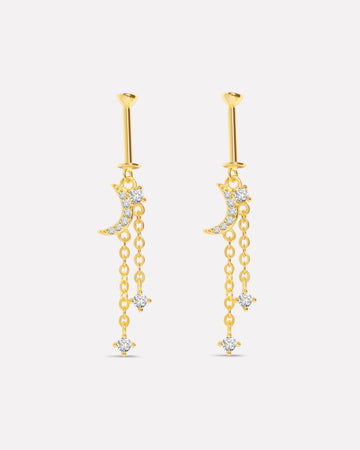 Moonlight Chain Helix Piercings Hanging Earrings