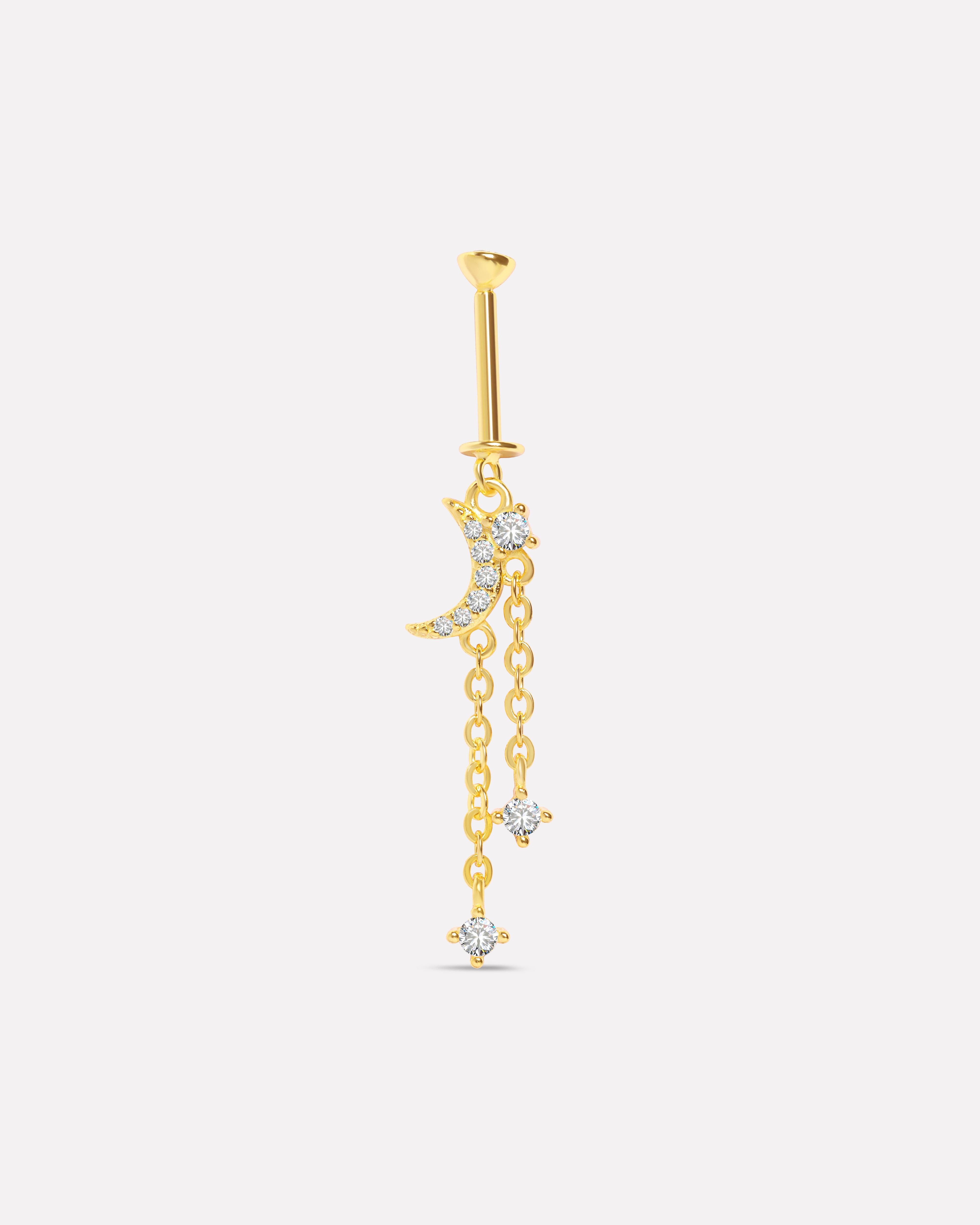 Moonlight Chain Helix Piercings Hanging Earrings