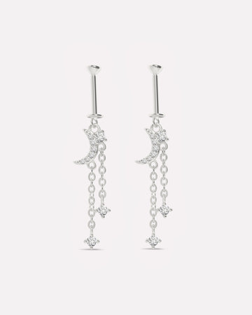 Moonlight Chain Helix Piercings Hanging Earrings
