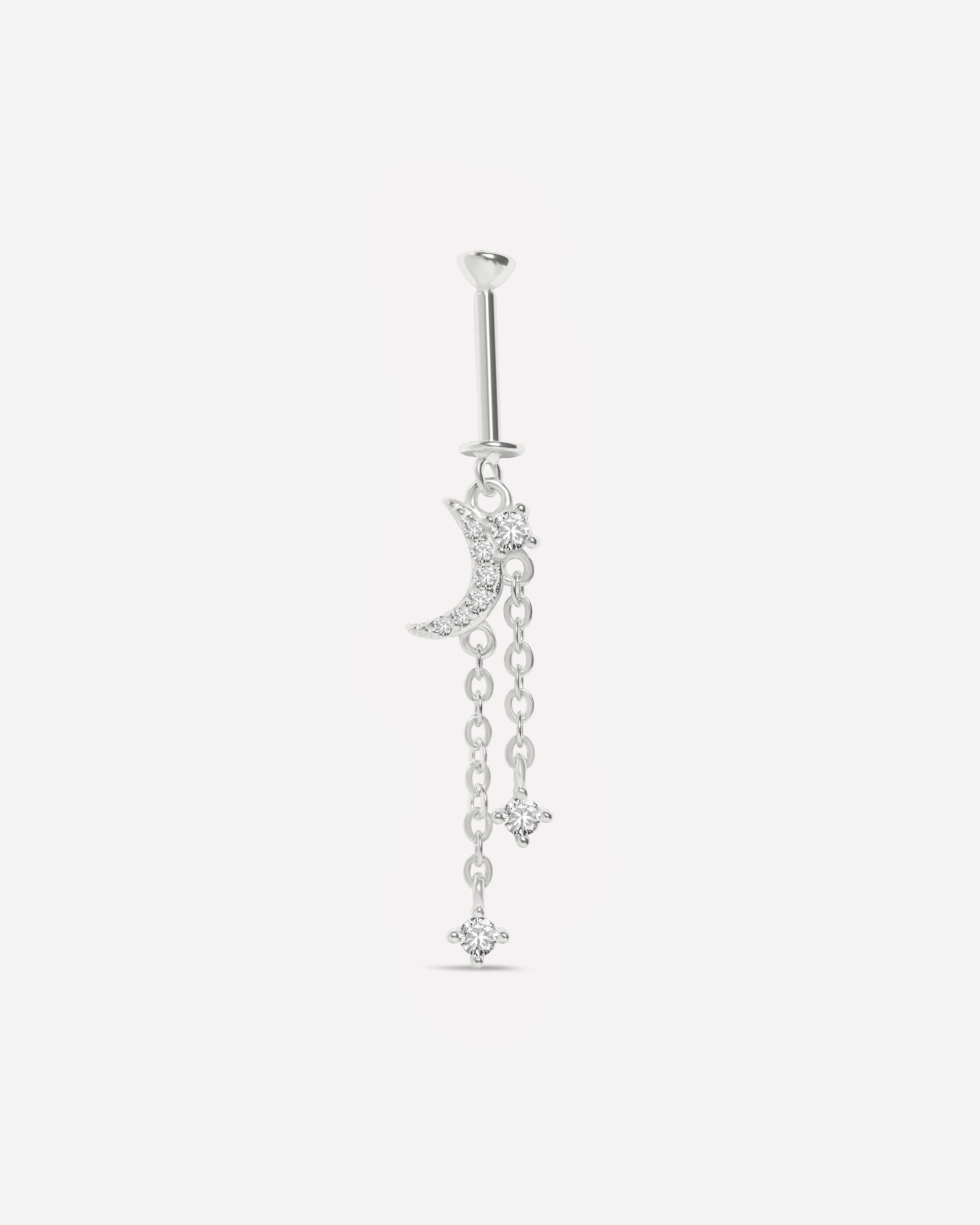 Moonlight Chain Helix Piercings Hanging Earrings