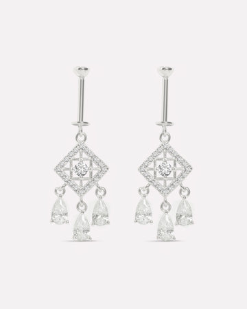 Starlume Crystal Helix Piercings Hanging Earrings