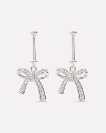 Sparkle Bow Helix Piercings Hanging Earrings