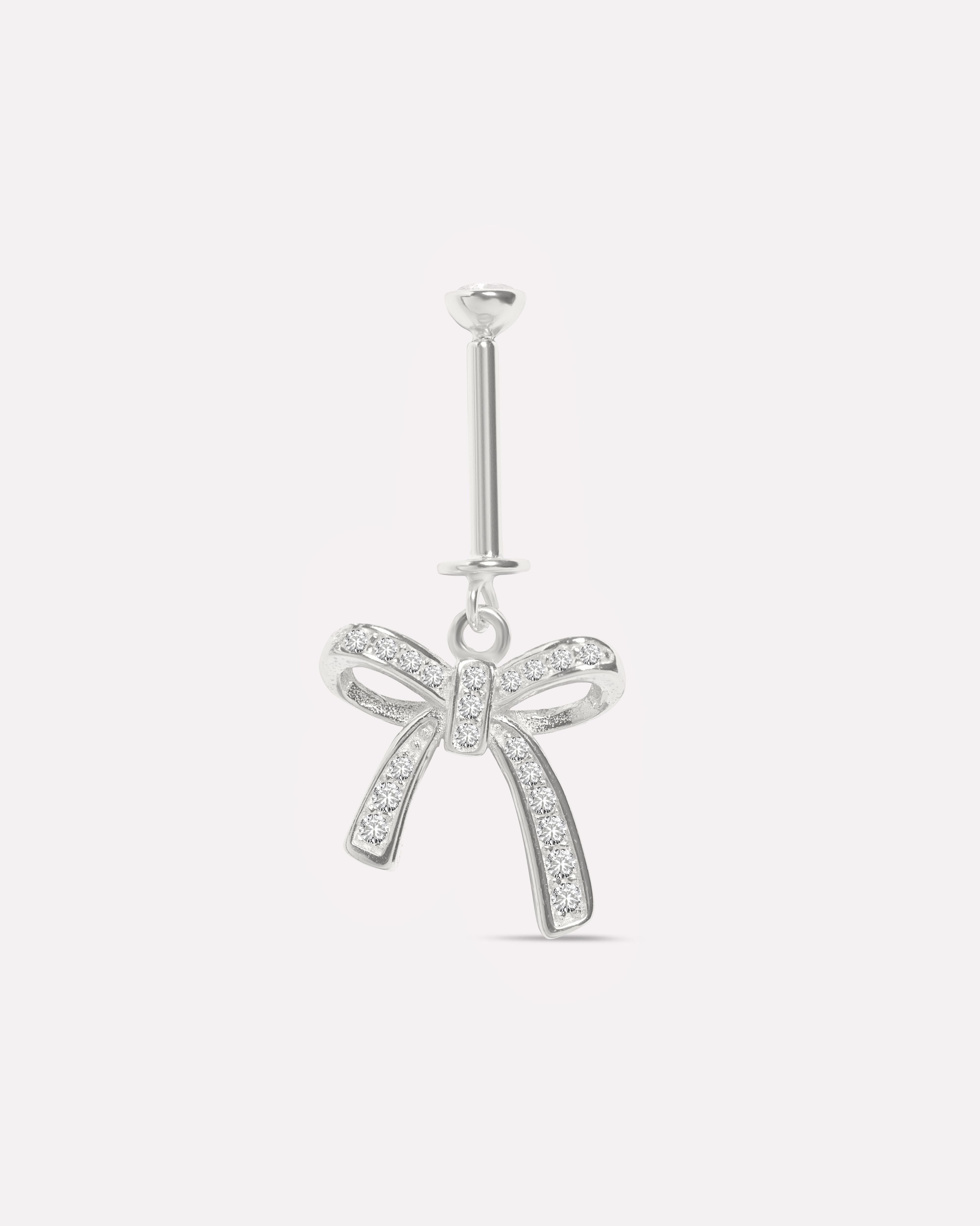 Sparkle Bow Helix Piercings Hanging Earrings