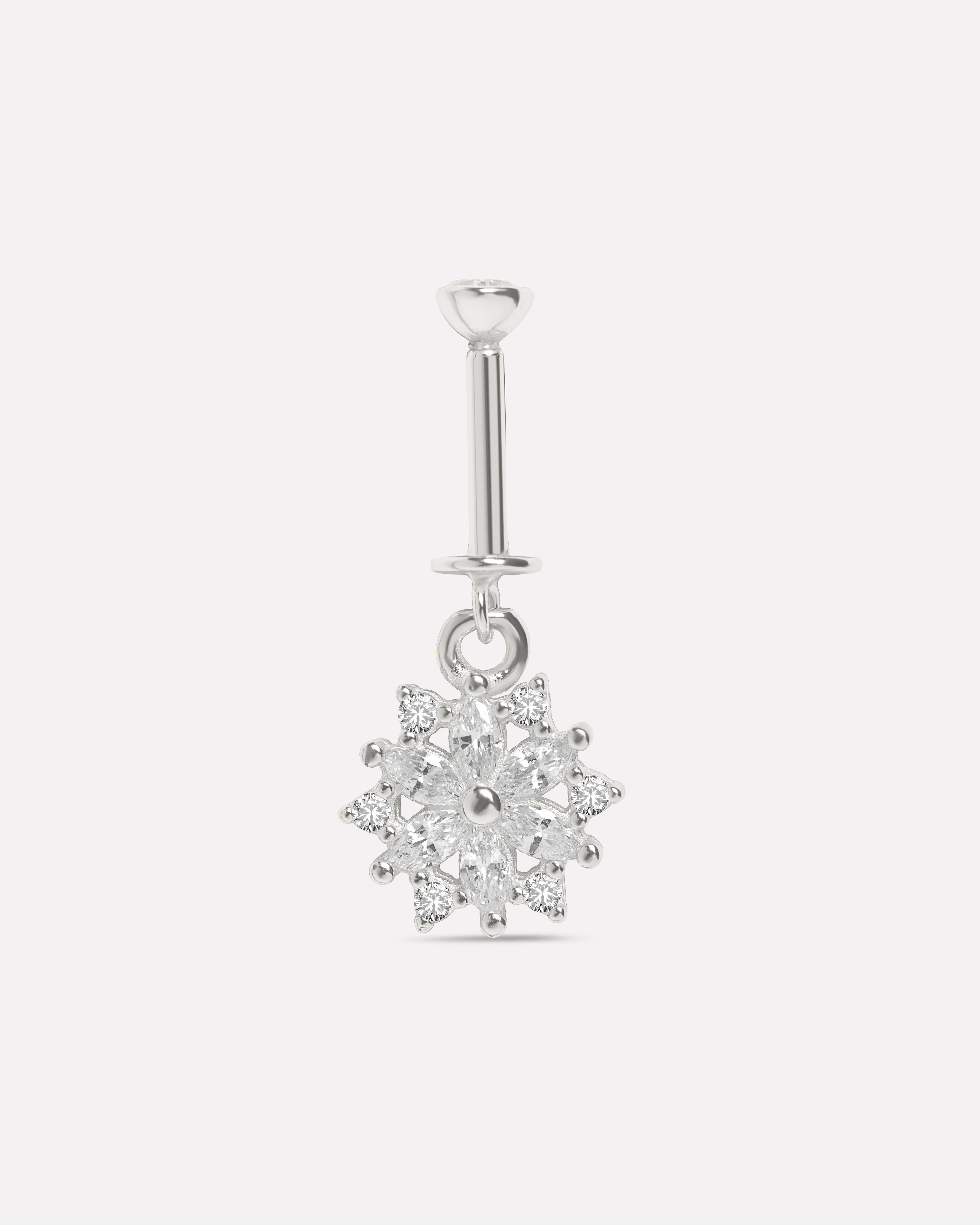Snow Helix Hanging Earrings