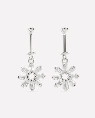 Snowflake Helix Piercings Hanging Earrings