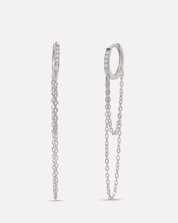 Statement Double Chain Hoop Earrings