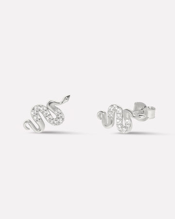 Serpentis-Cubic Zirconia Snake Stud Earrings