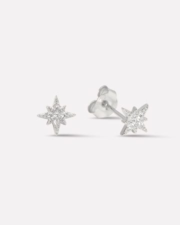 Star With Zircon Studs Earrings
