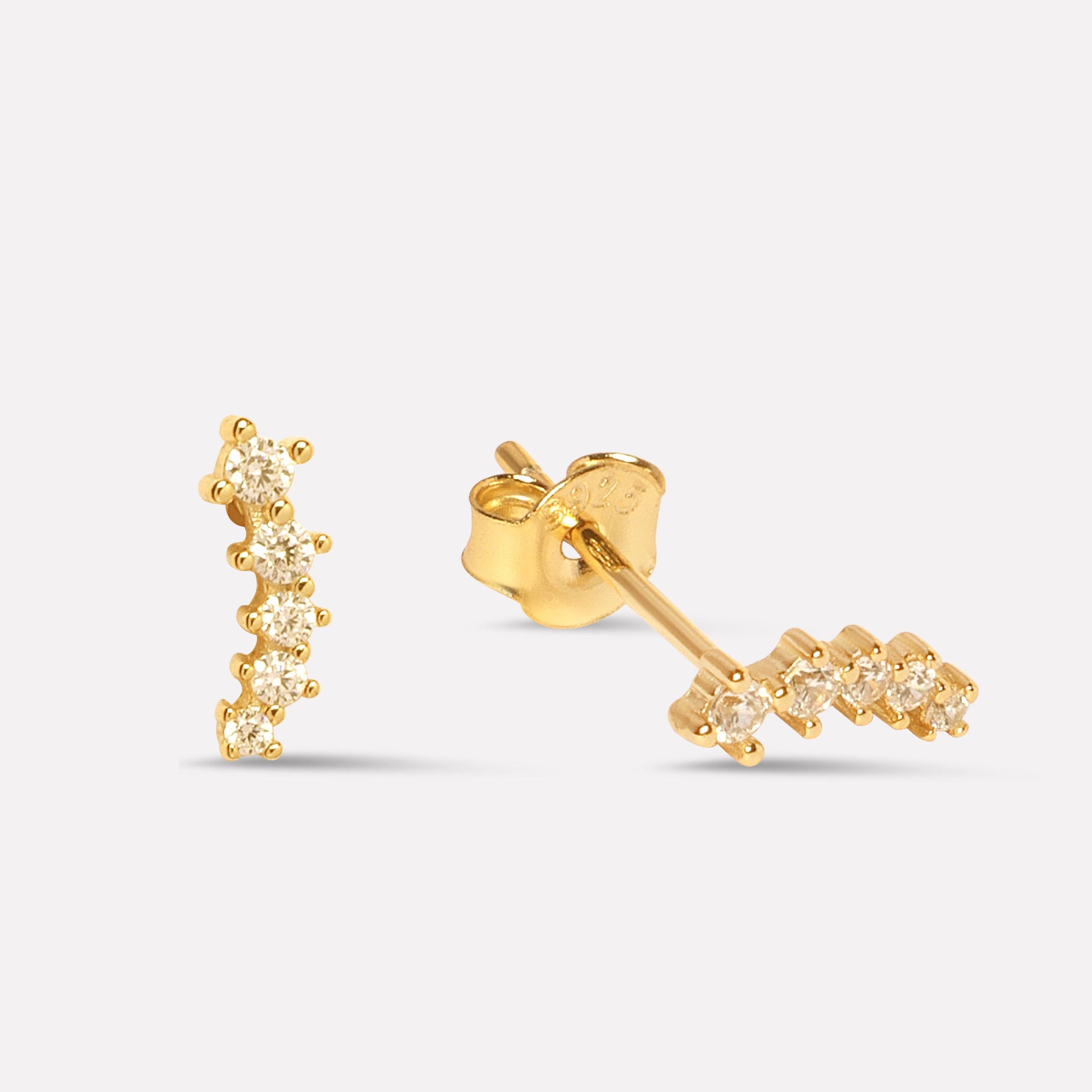 Five Stone Climber Studs Earrings