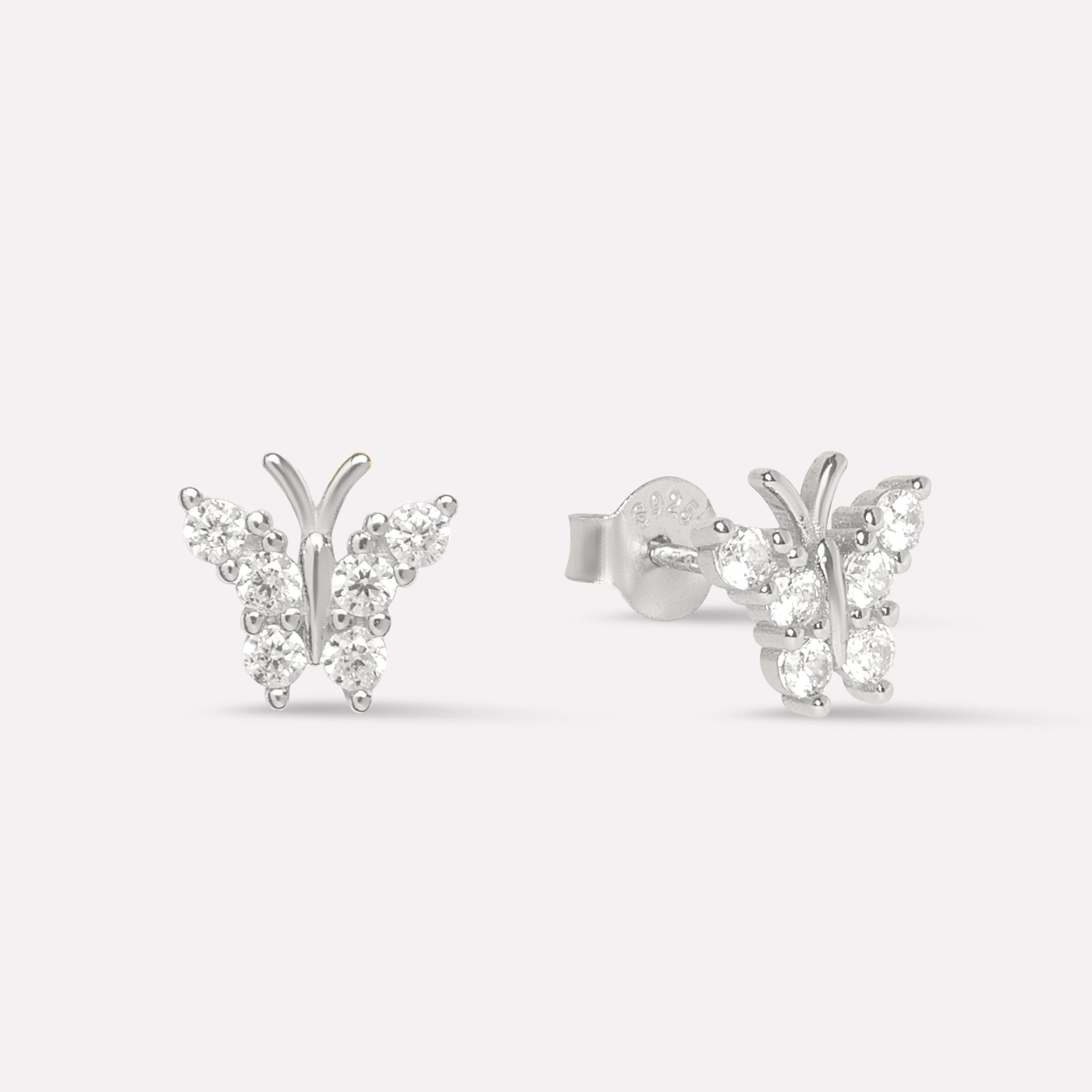 Luxury Zircon Studded Butterfly Earrings