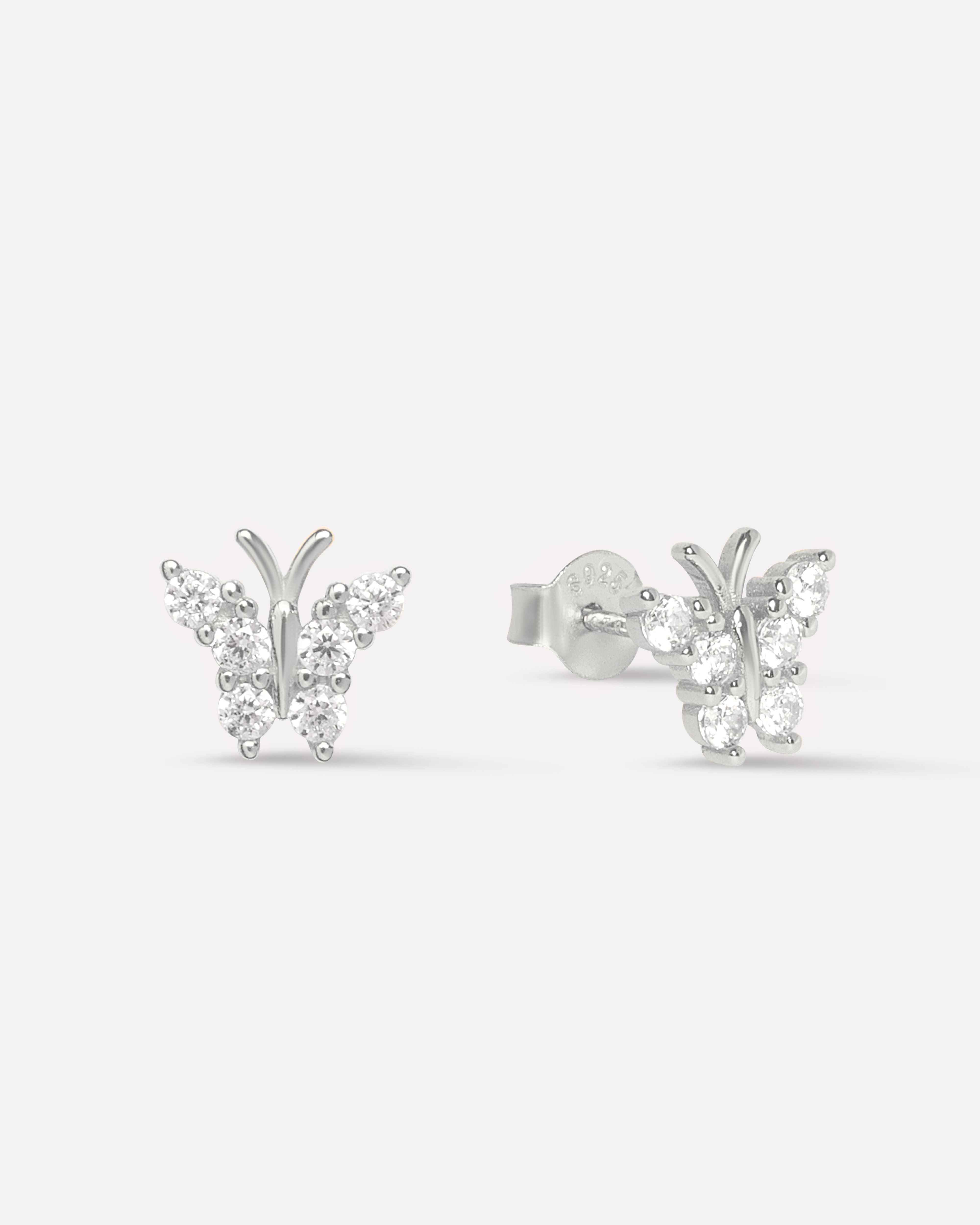 Luxury Zircon Studded Butterfly Earrings