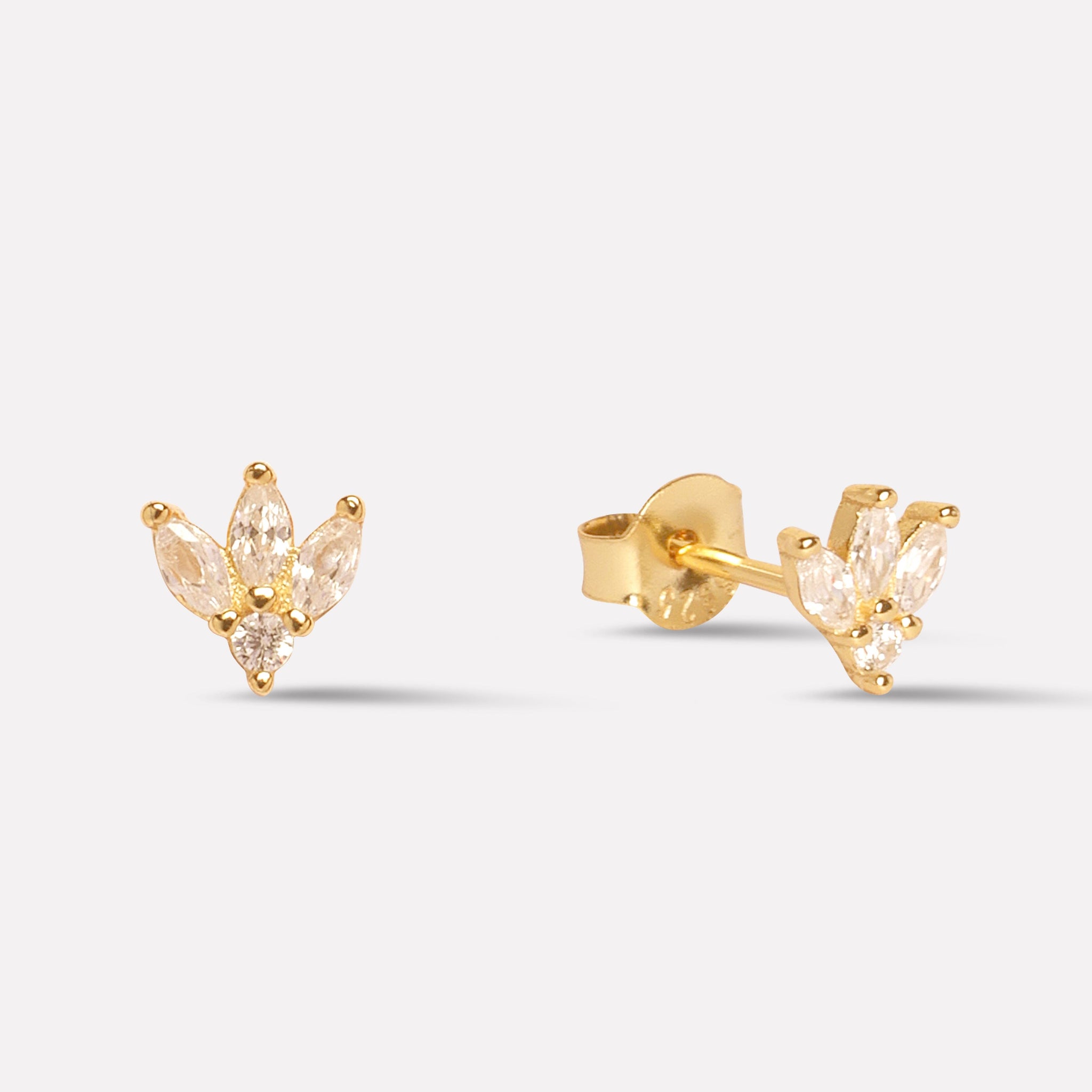 Three Petal Stud Earrings