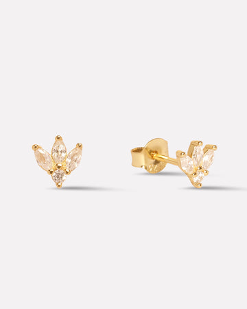 Three Petal Stud Earrings