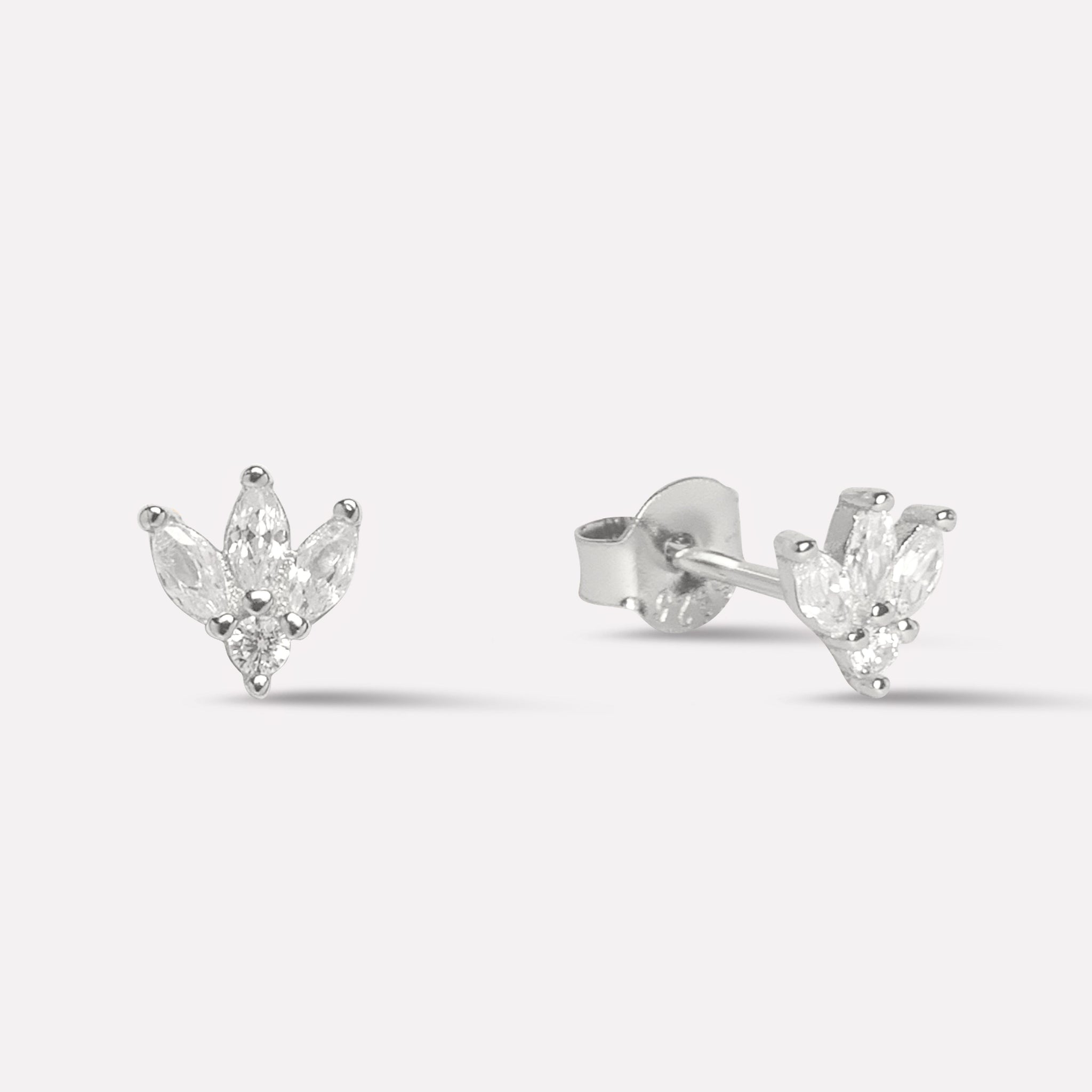 Three Petal Stud Earrings