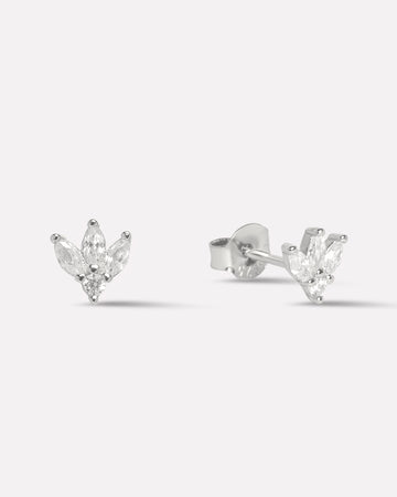 Three Petal Stud Earrings