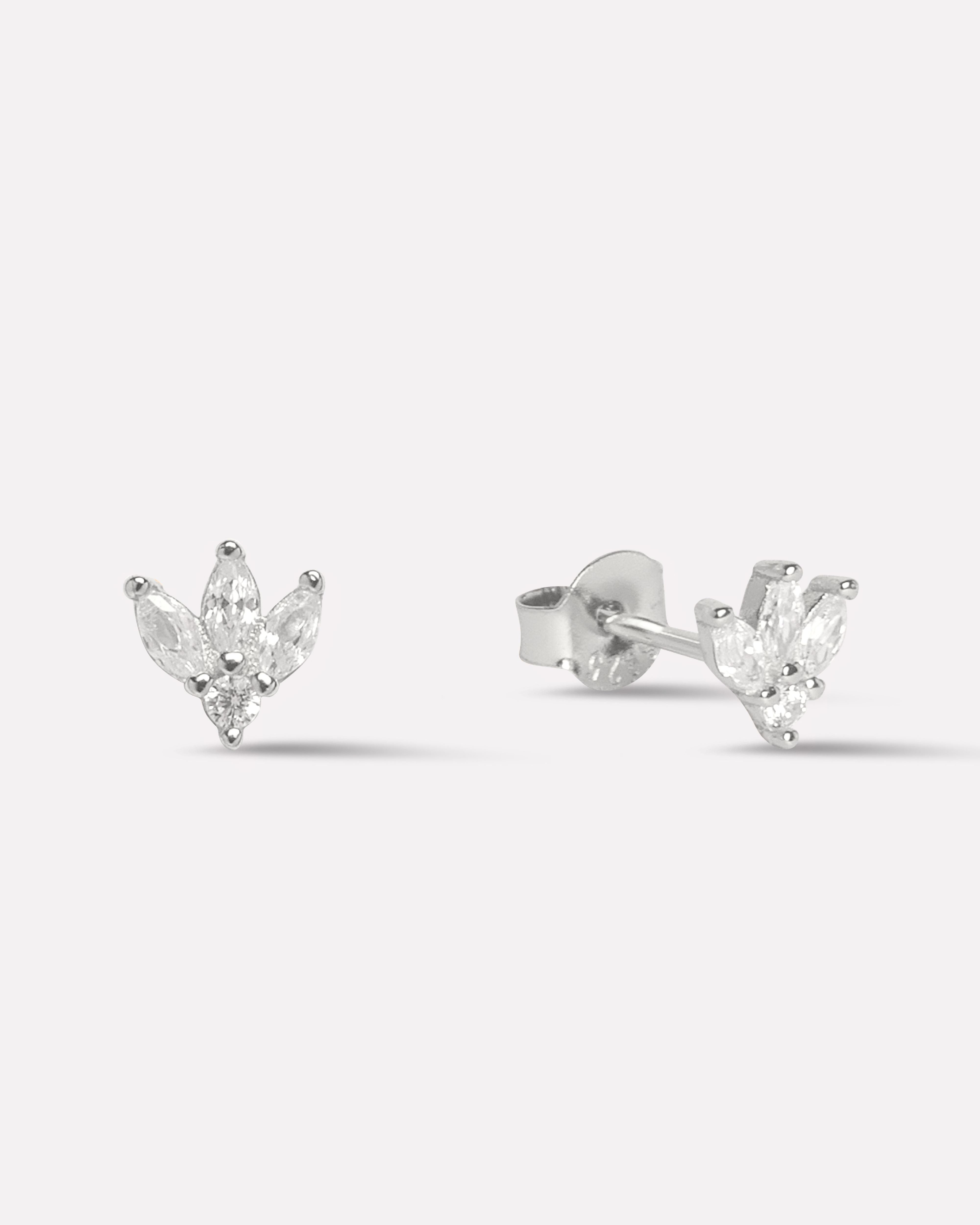 Three Petal Stud Earrings