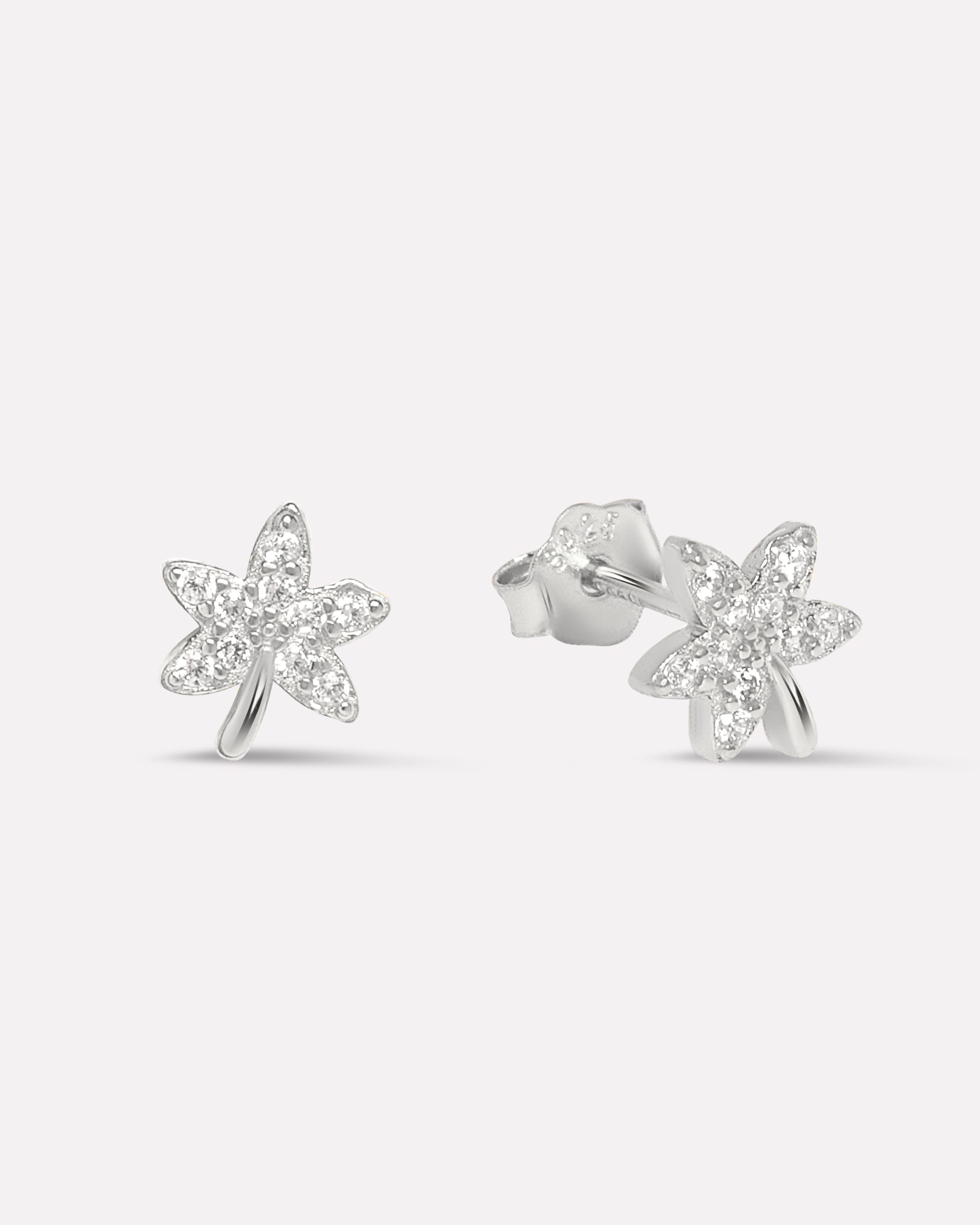 Plant Shape Stud Earrings