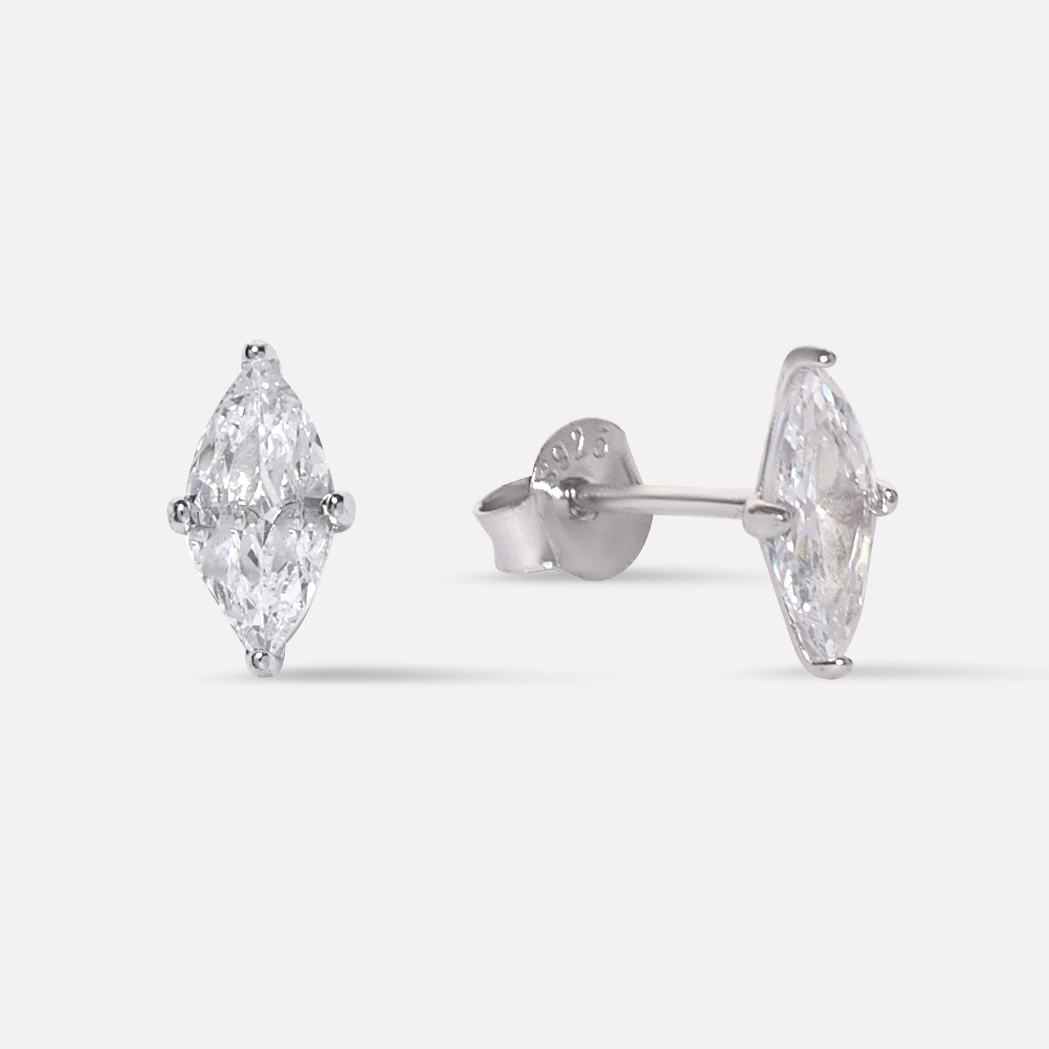 Single Marquise Stud Earrings