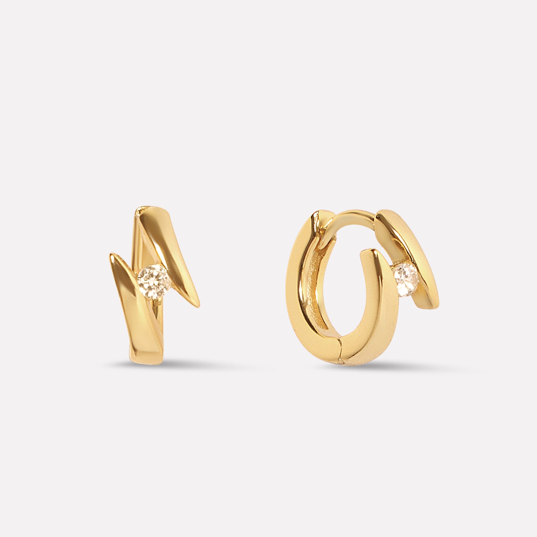 Orbit Zirconia Hoops Earrings