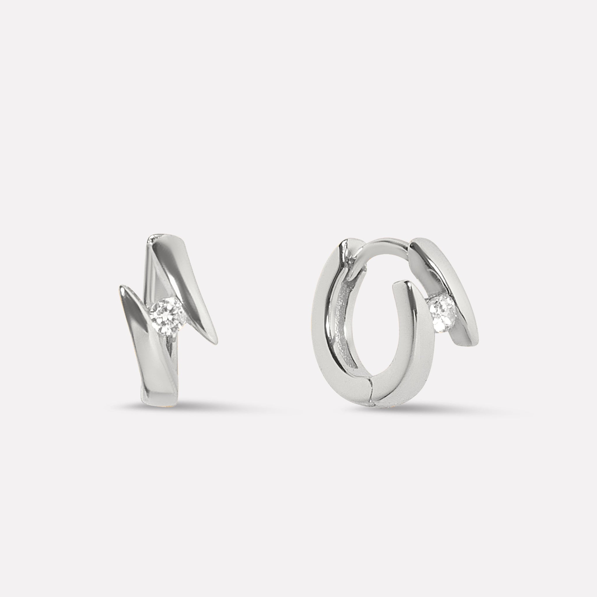 Orbit Zirconia Hoops Earrings