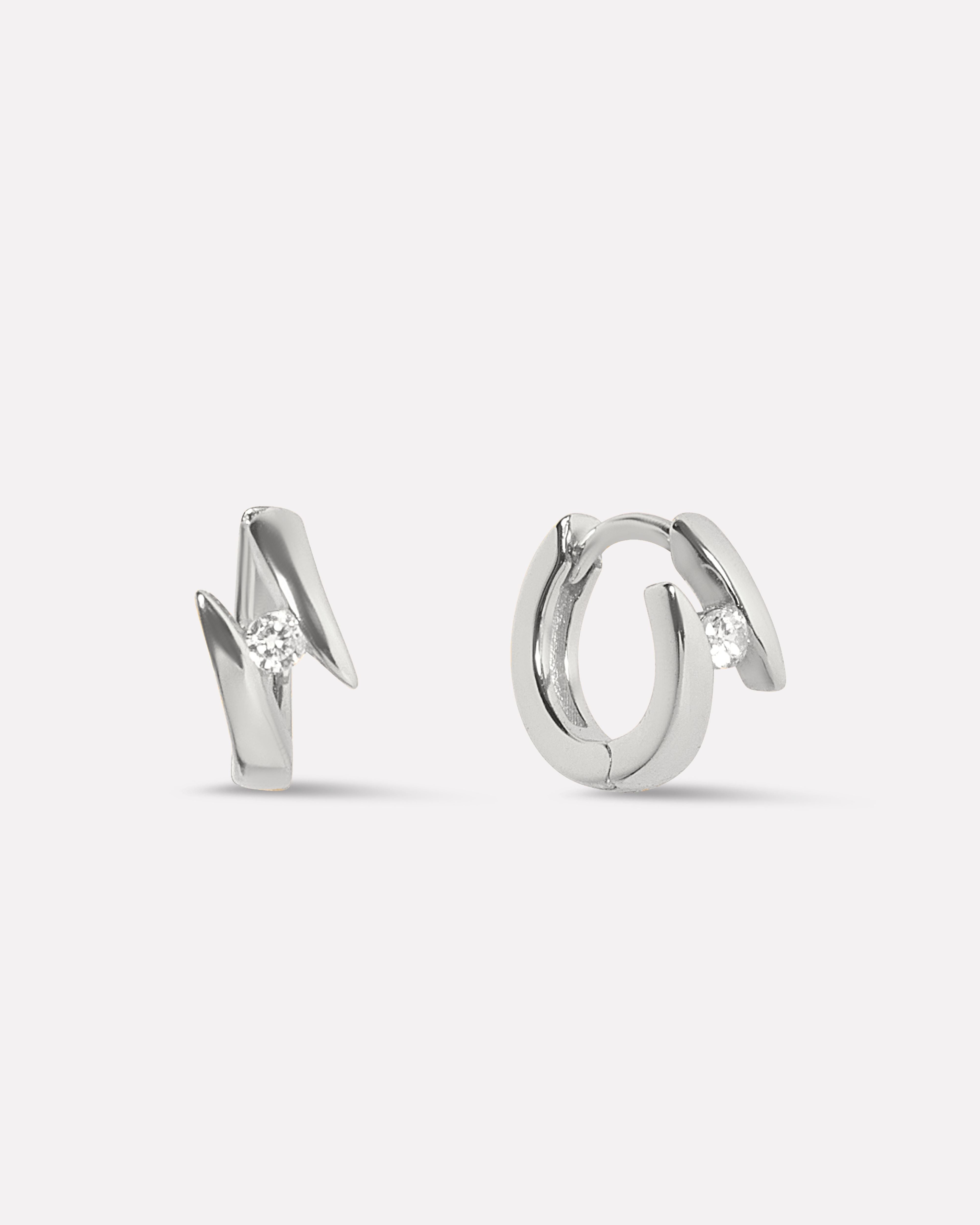 Orbit Zirconia Hoops Earrings