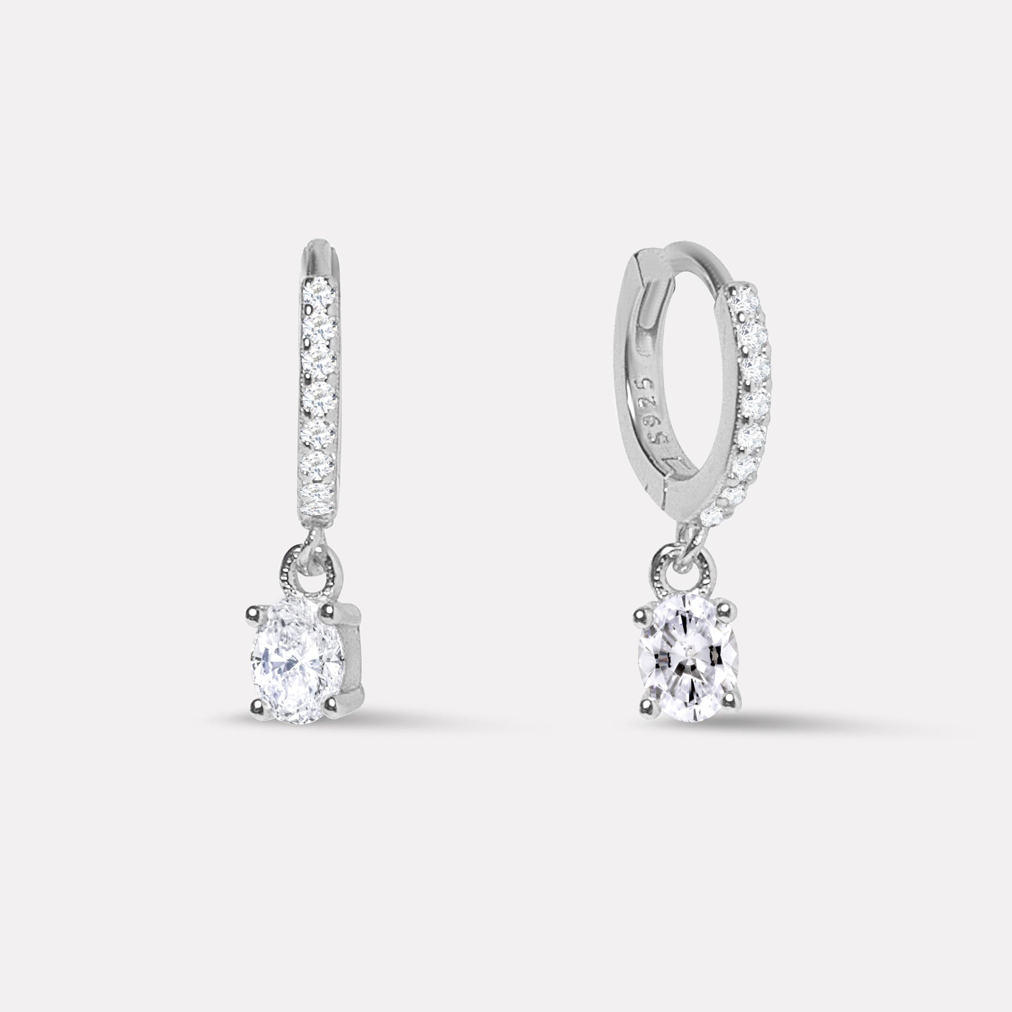 Zircon With Hoop Earrings