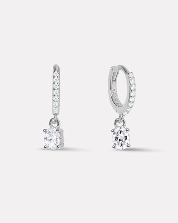 Zircon With Hoop Earrings