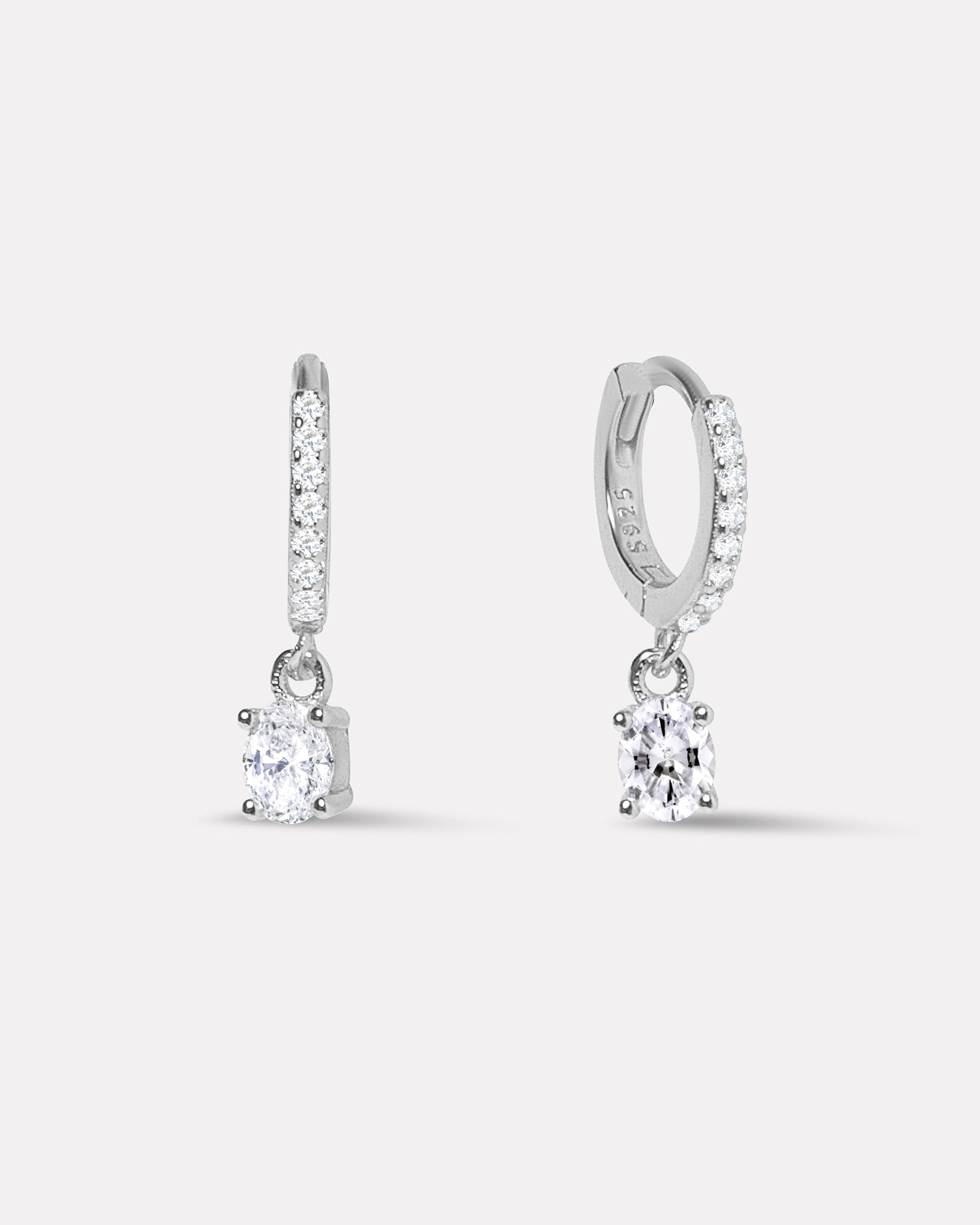 Zircon With Hoop Earrings