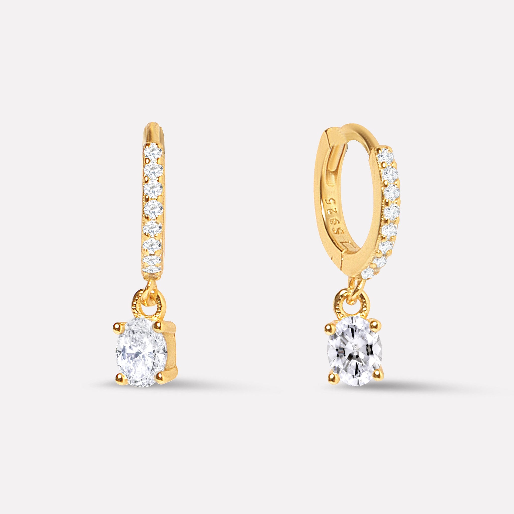 Zircon With Hoop Earrings