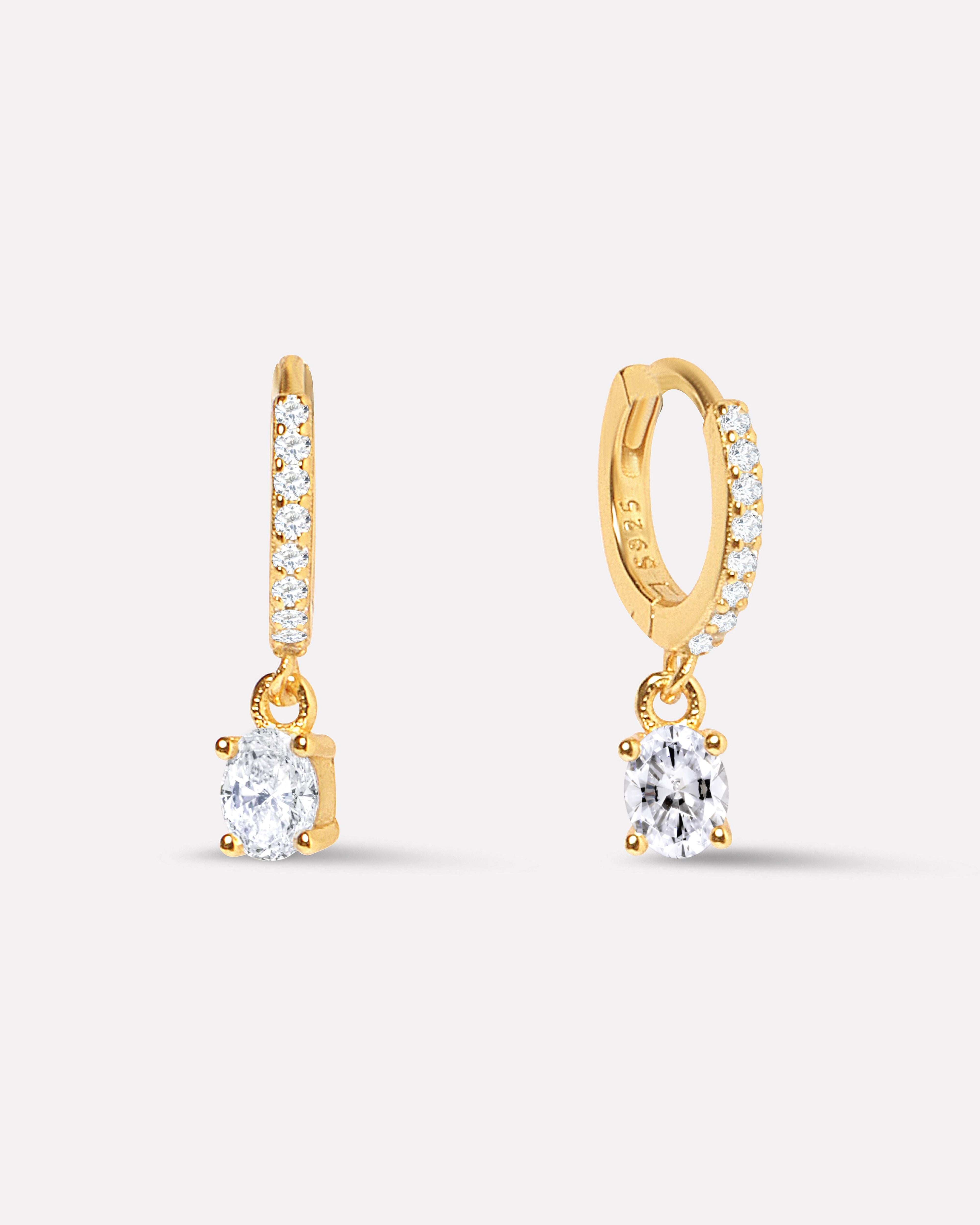 Zircon With Hoop Earrings