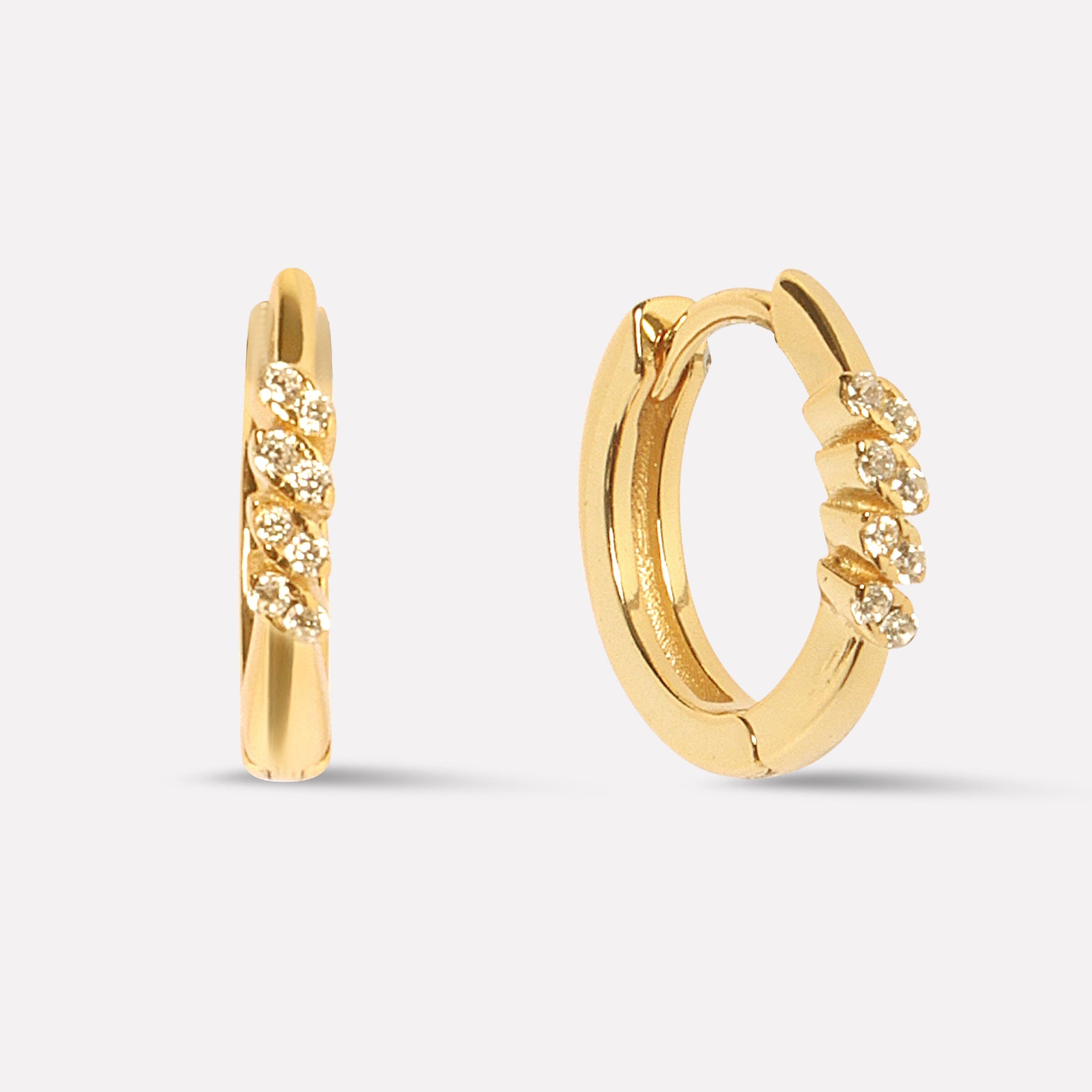 Dazzle Zircon Hoops Earrings