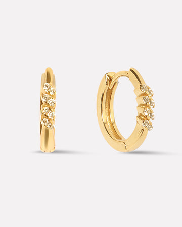 Dazzle Zircon Hoops Earrings