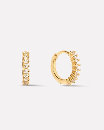 Binding Stone Hoop Earrings