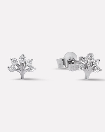Tree Of Life - Zircon Enhanced Stud Earrings