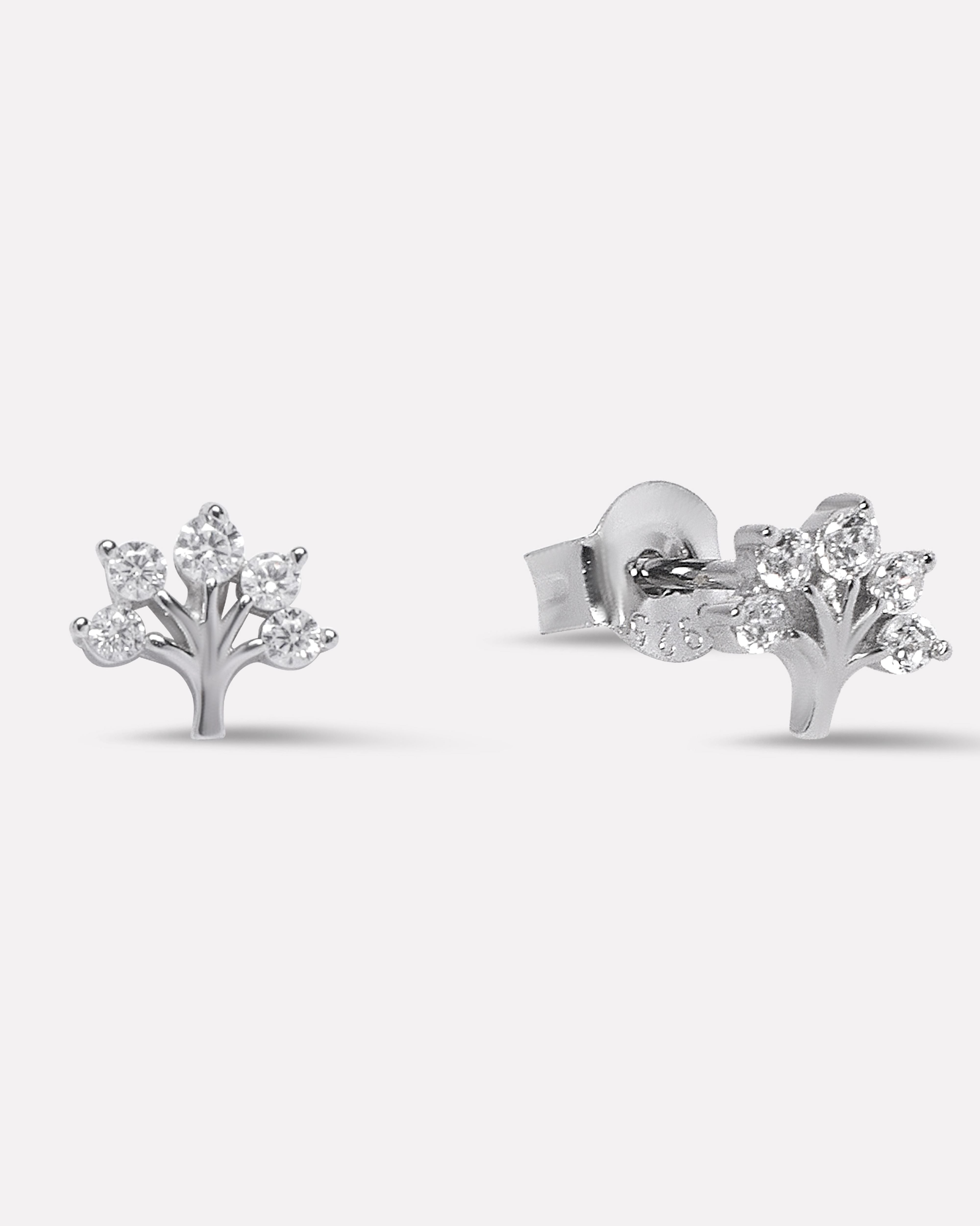 Tree Of Life - Zircon Enhanced Stud Earrings
