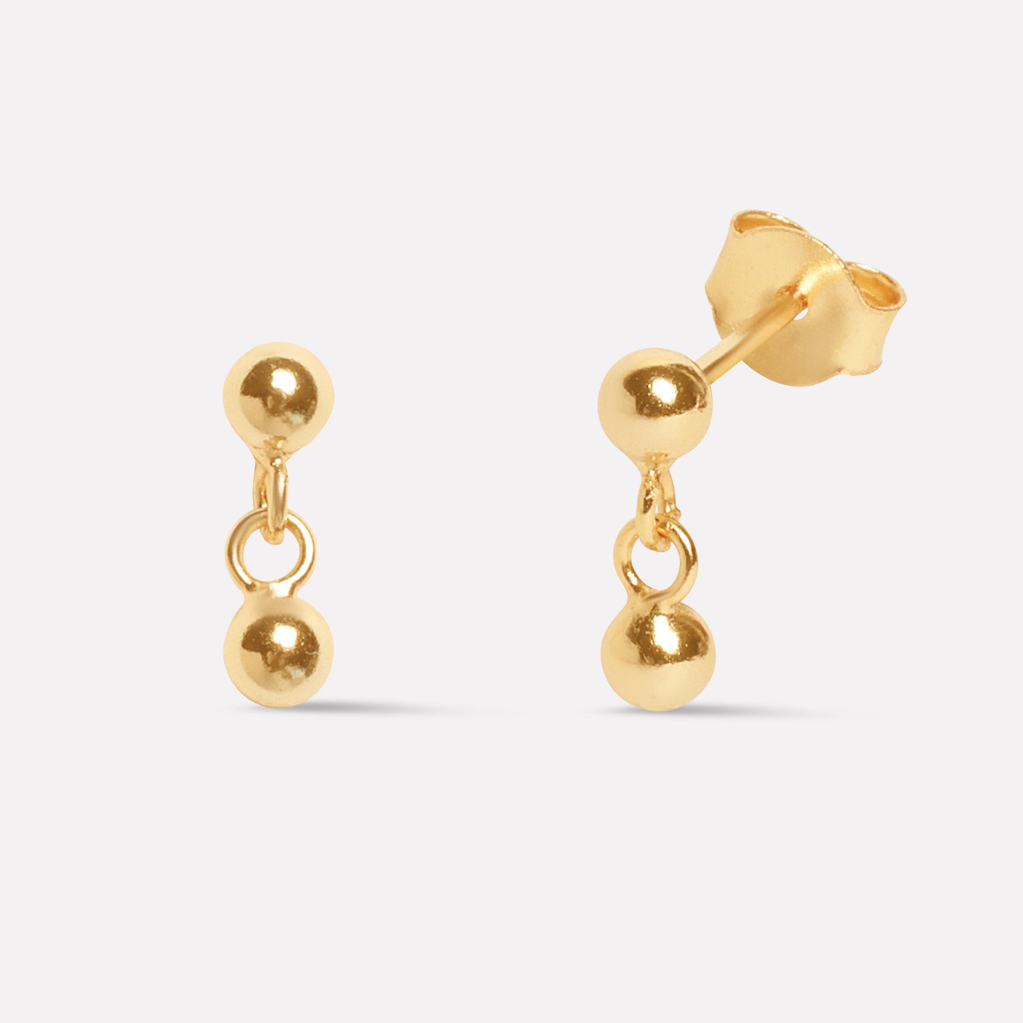 Plain Pendulum Screw Studs Earrings