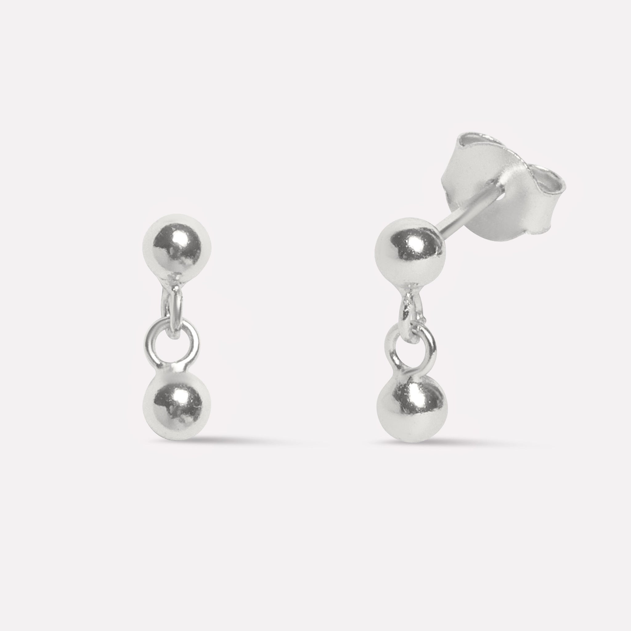 Plain Pendulum Screw Studs Earrings