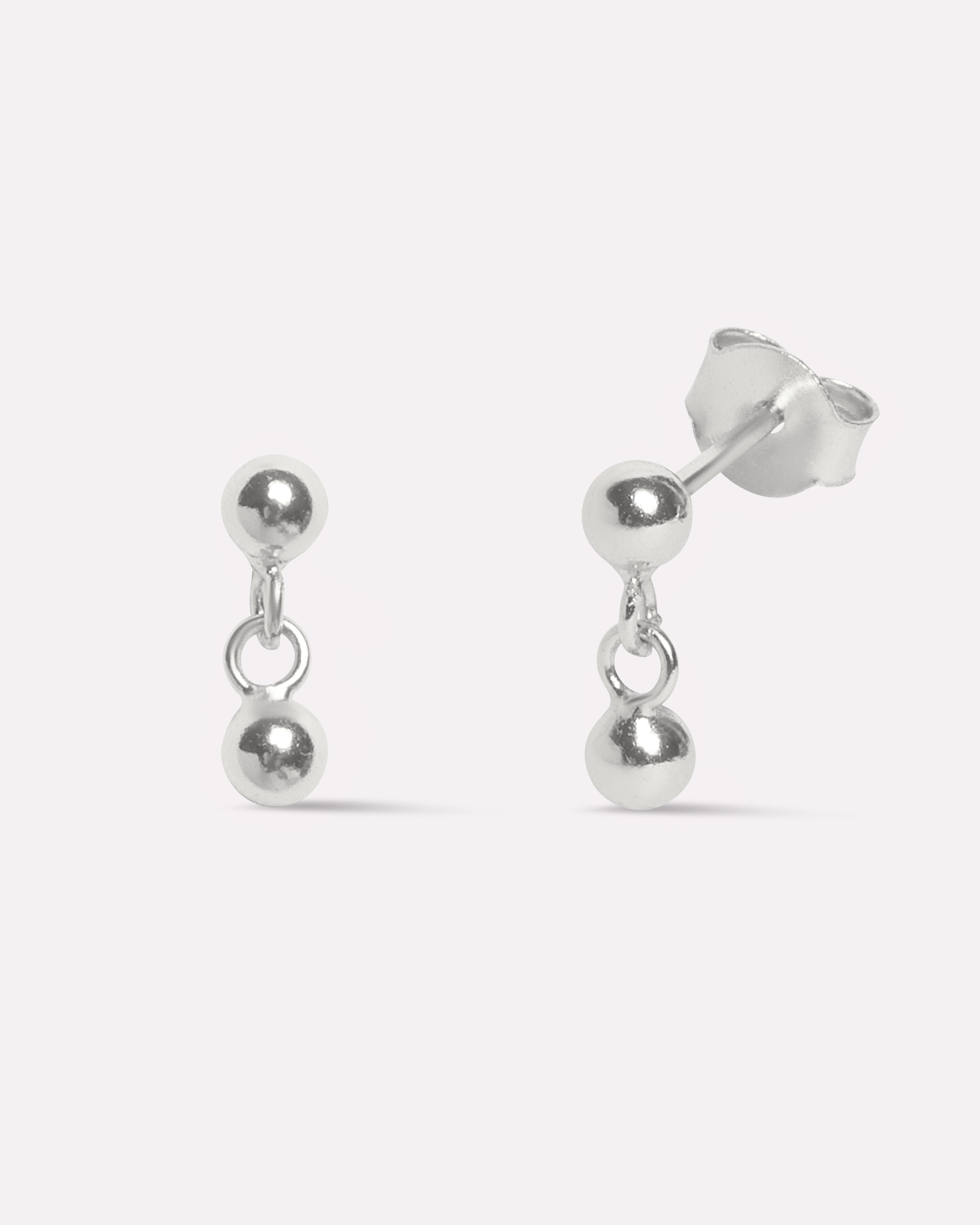 Plain Pendulum Screw Studs Earrings