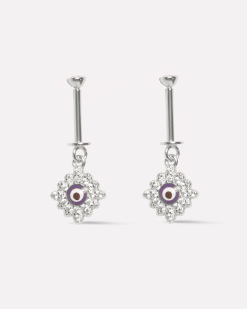 Evil Eye Star Helix Piercings Hanging Earrings