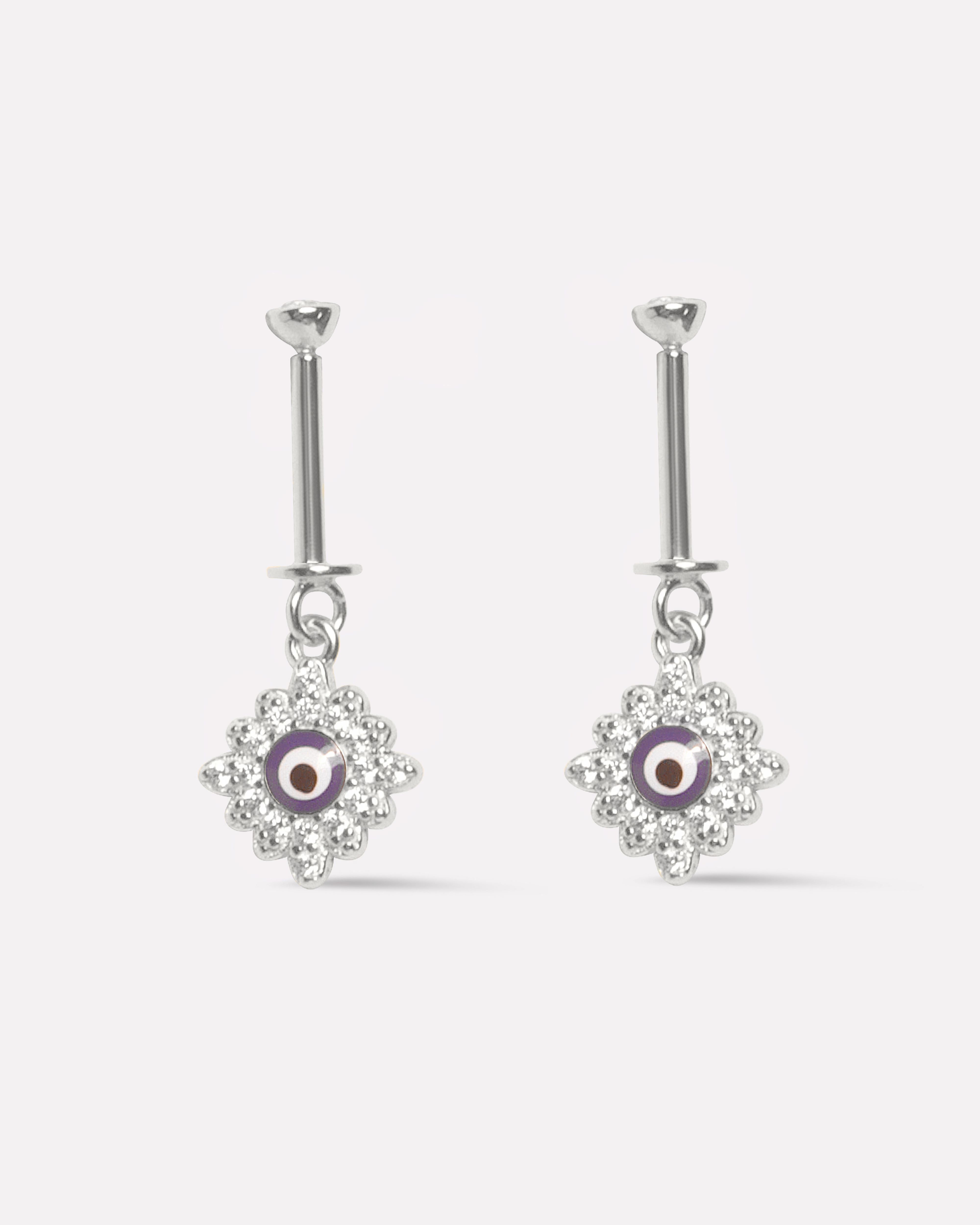 Evil Eye Star Helix Piercings Hanging Earrings