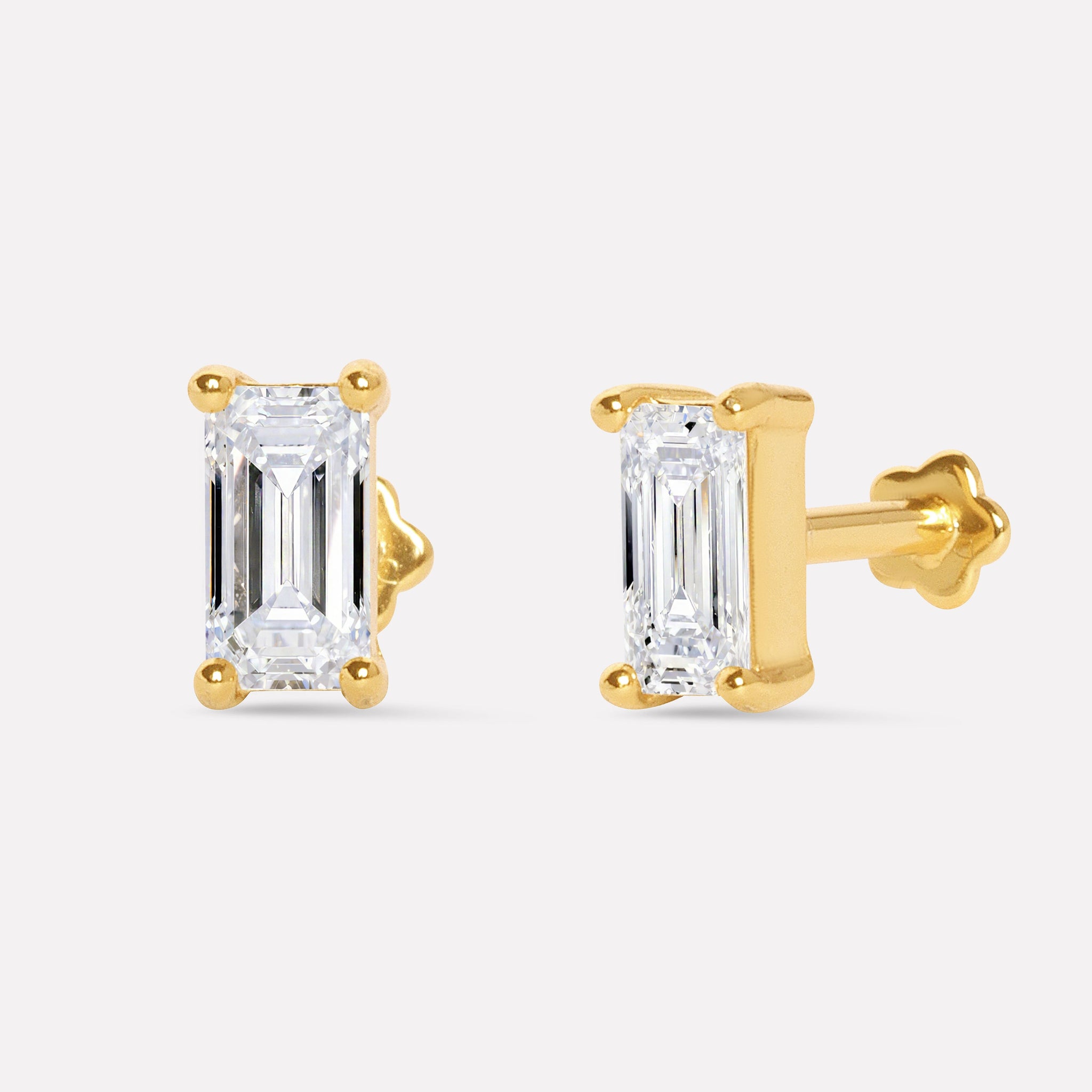 Boxy Flat Back Stud Earrings
