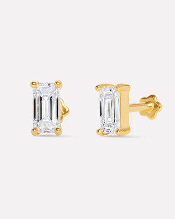 Boxy Flat Back Stud Earrings