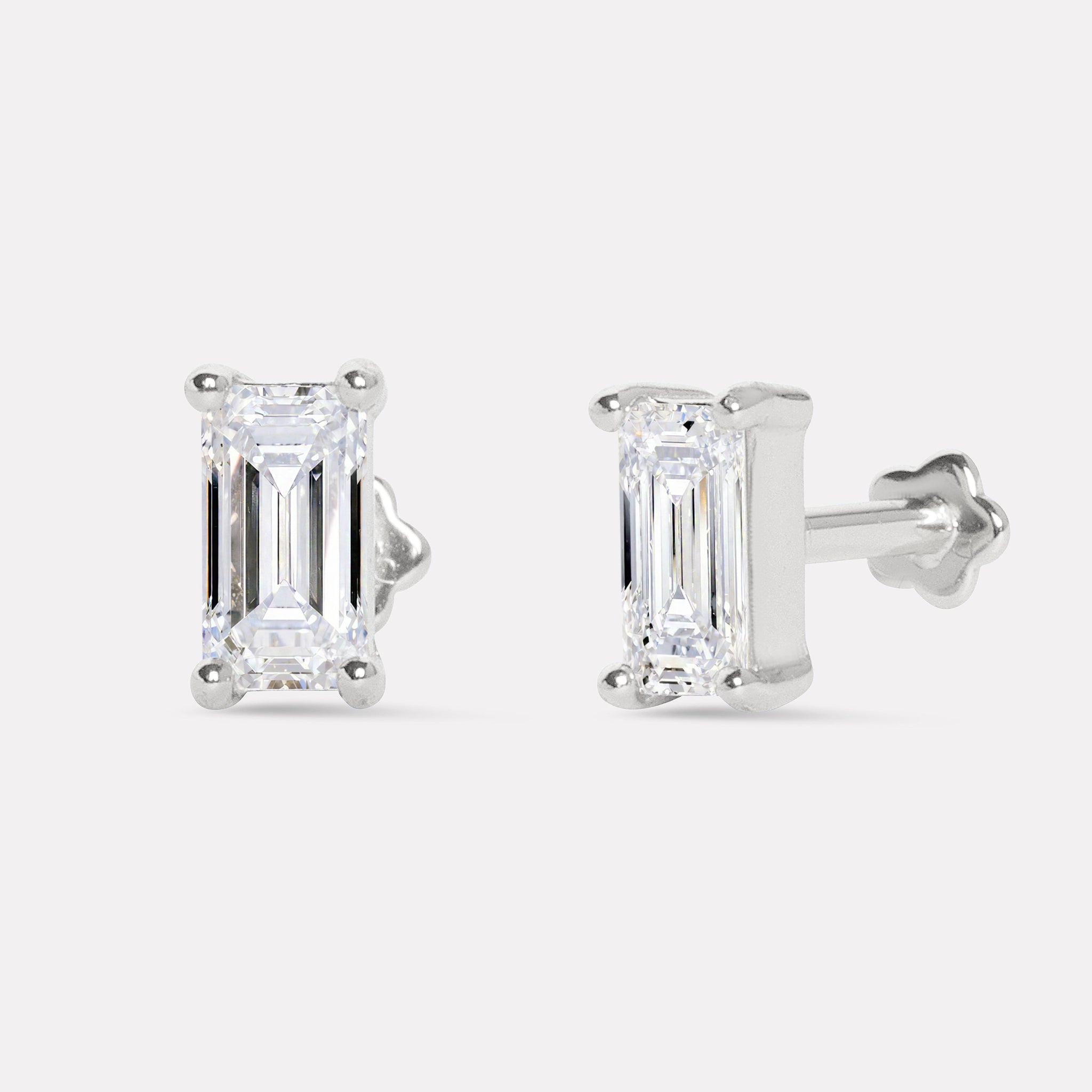 Boxy Flat Back Stud Earrings