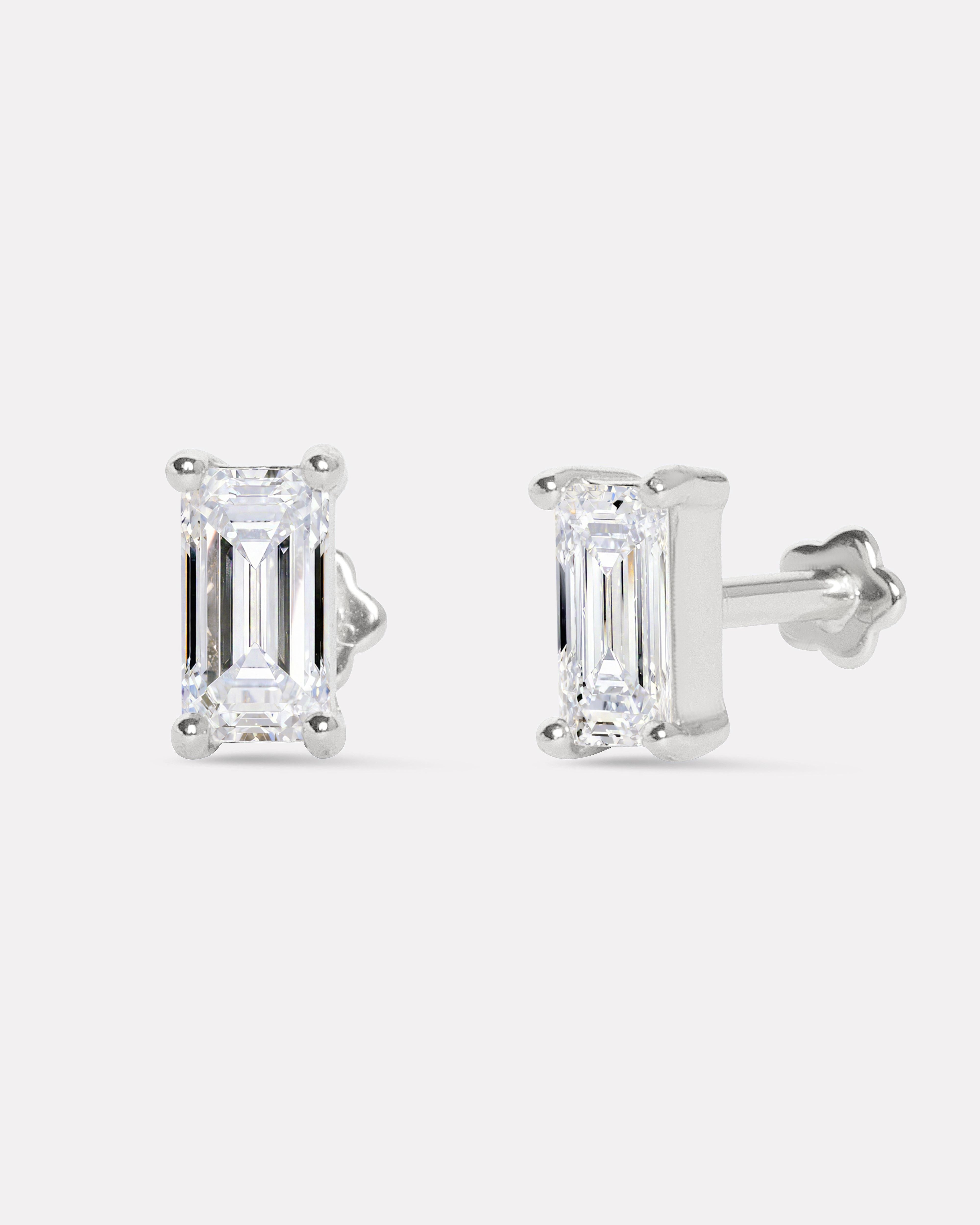 Boxy Flat Back Stud Earrings