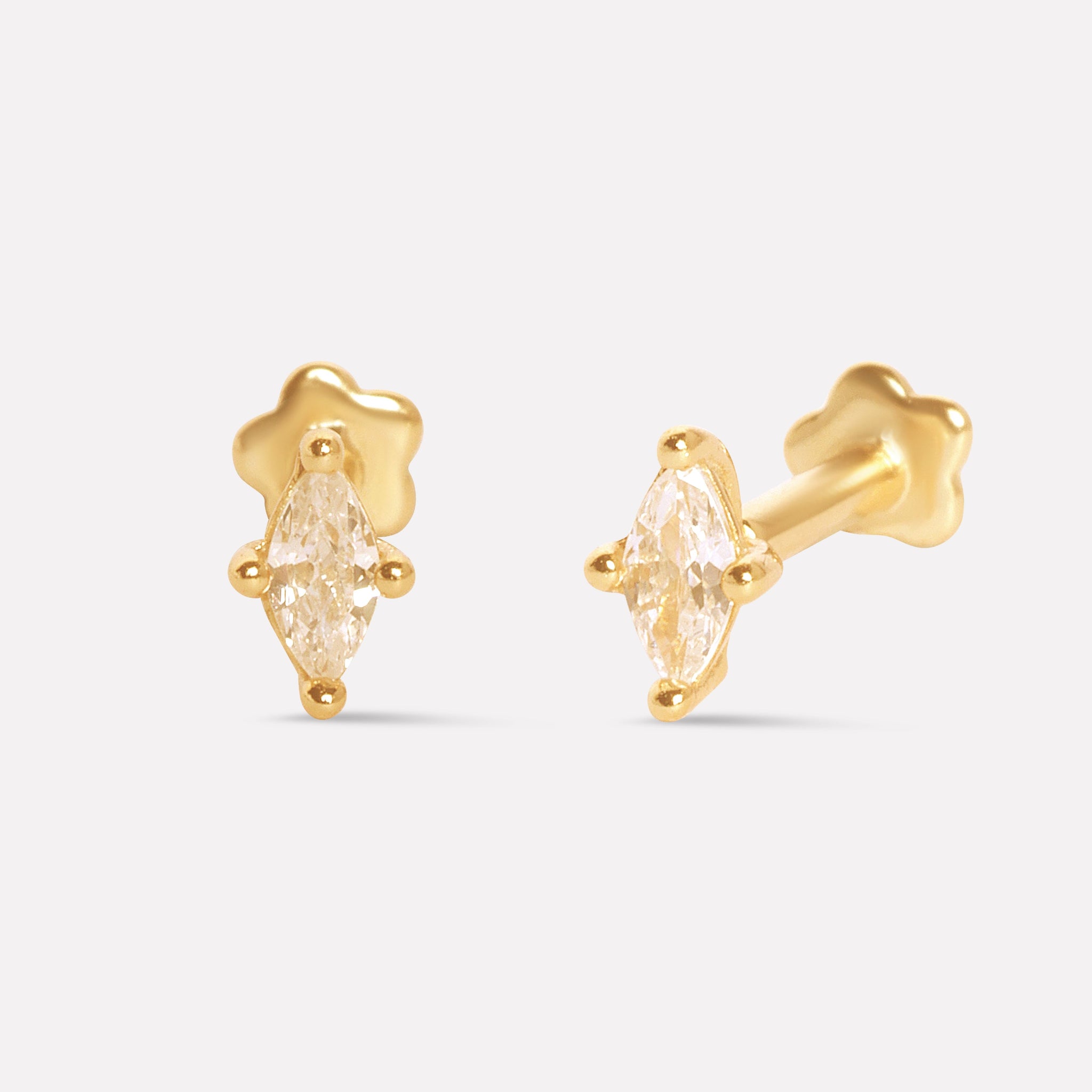 Aura Flat Back Stud Earrings