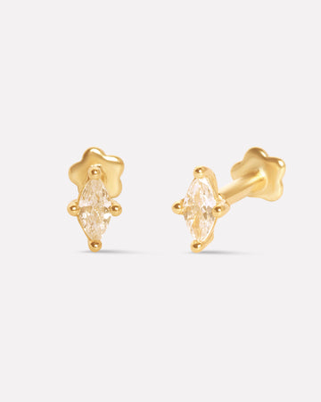 Aura Flat Back Stud Earrings