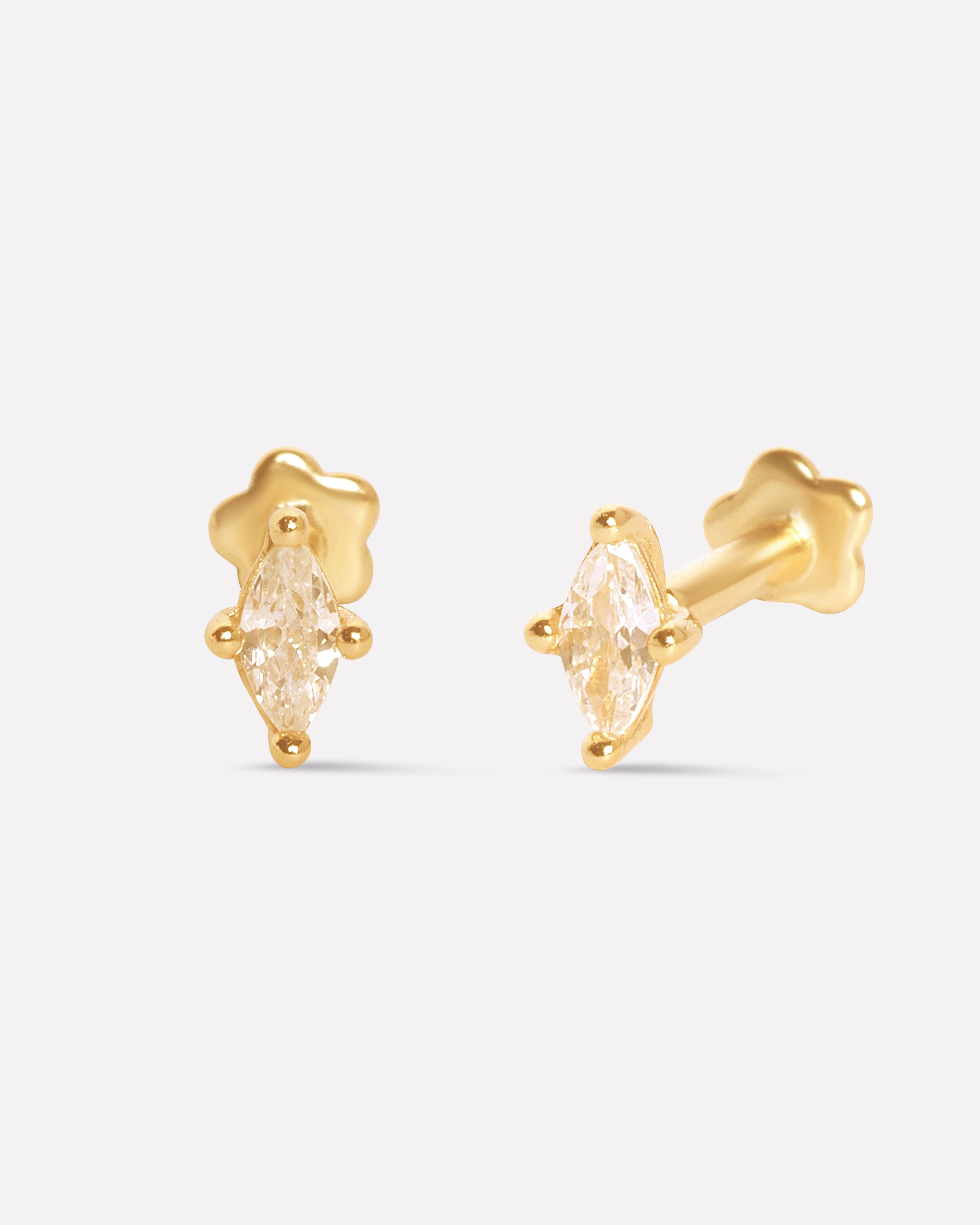 Aura Flat Back Stud Earrings