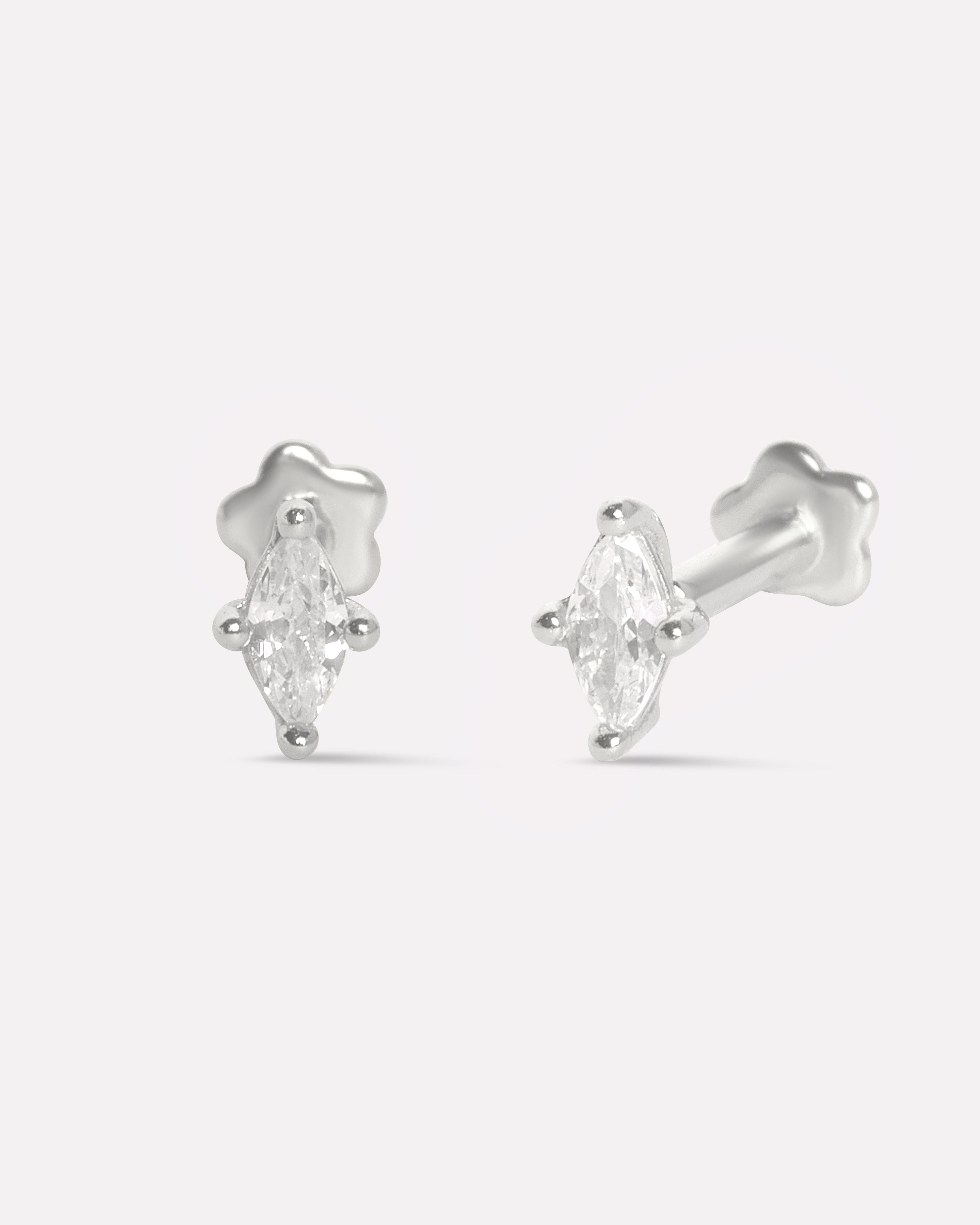 Aura Flat Back Stud Earrings