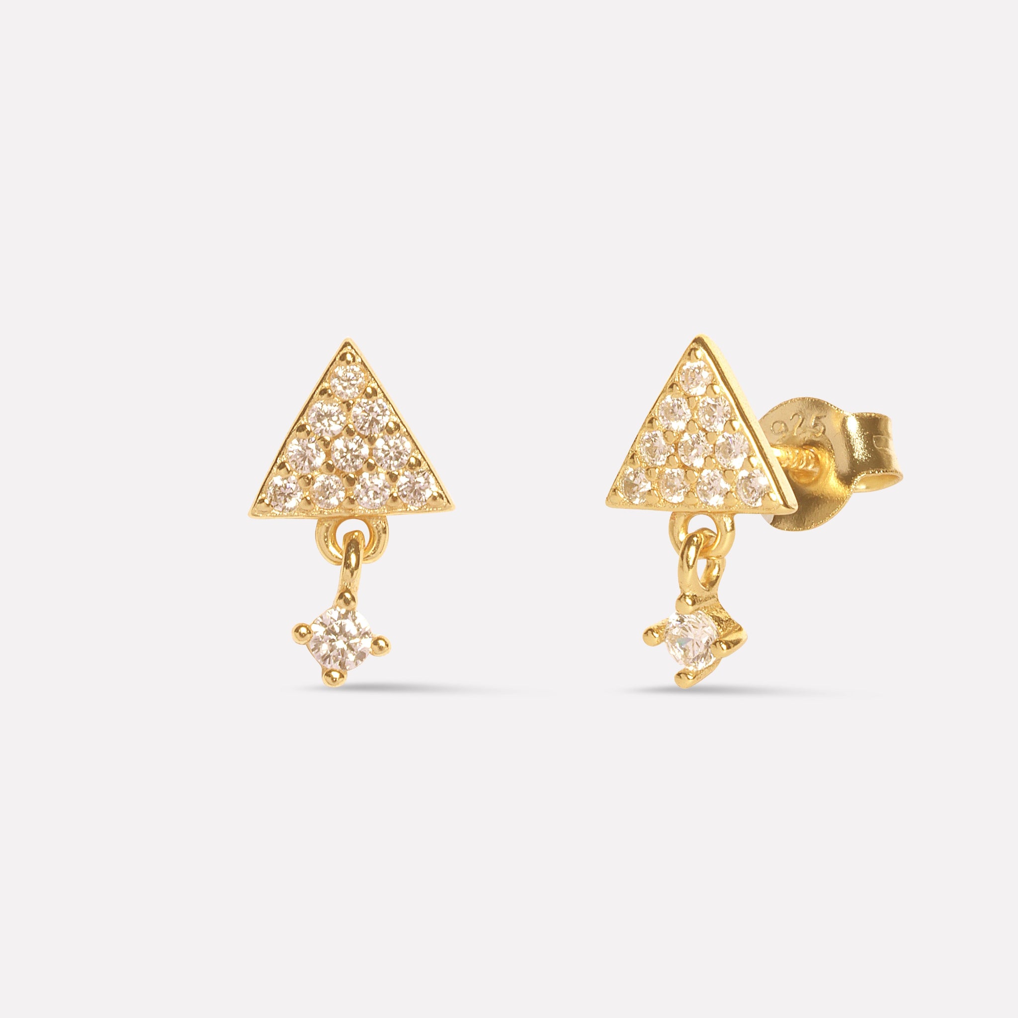 Pyramid Drops Studs Earrings