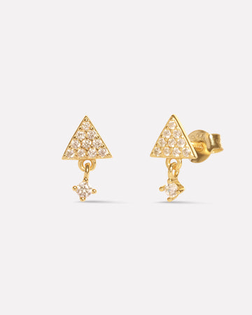 Pyramid Drops Studs Earrings